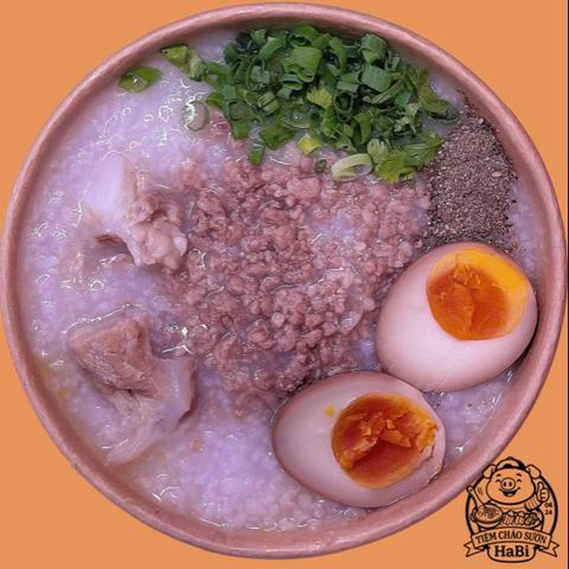 Hình ảnh Cháo sườn trứng ngâm tương