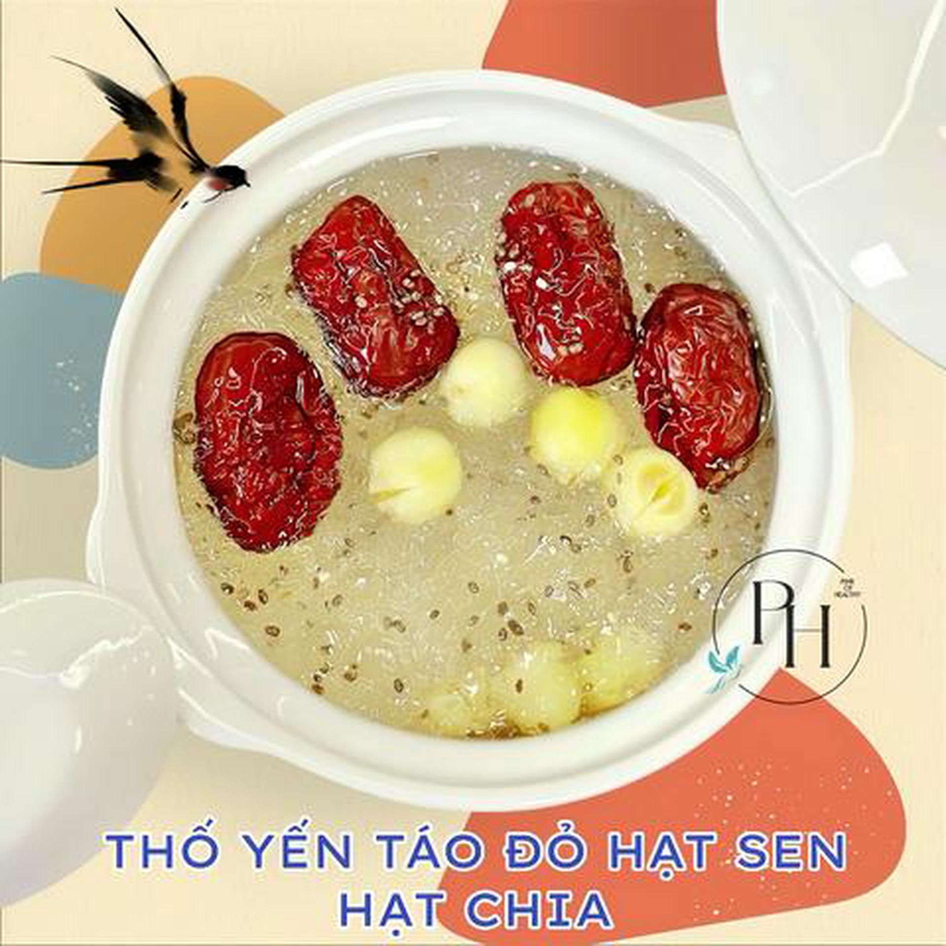 Hình ảnh Thố yến táo đỏ hạt sen hạt chia