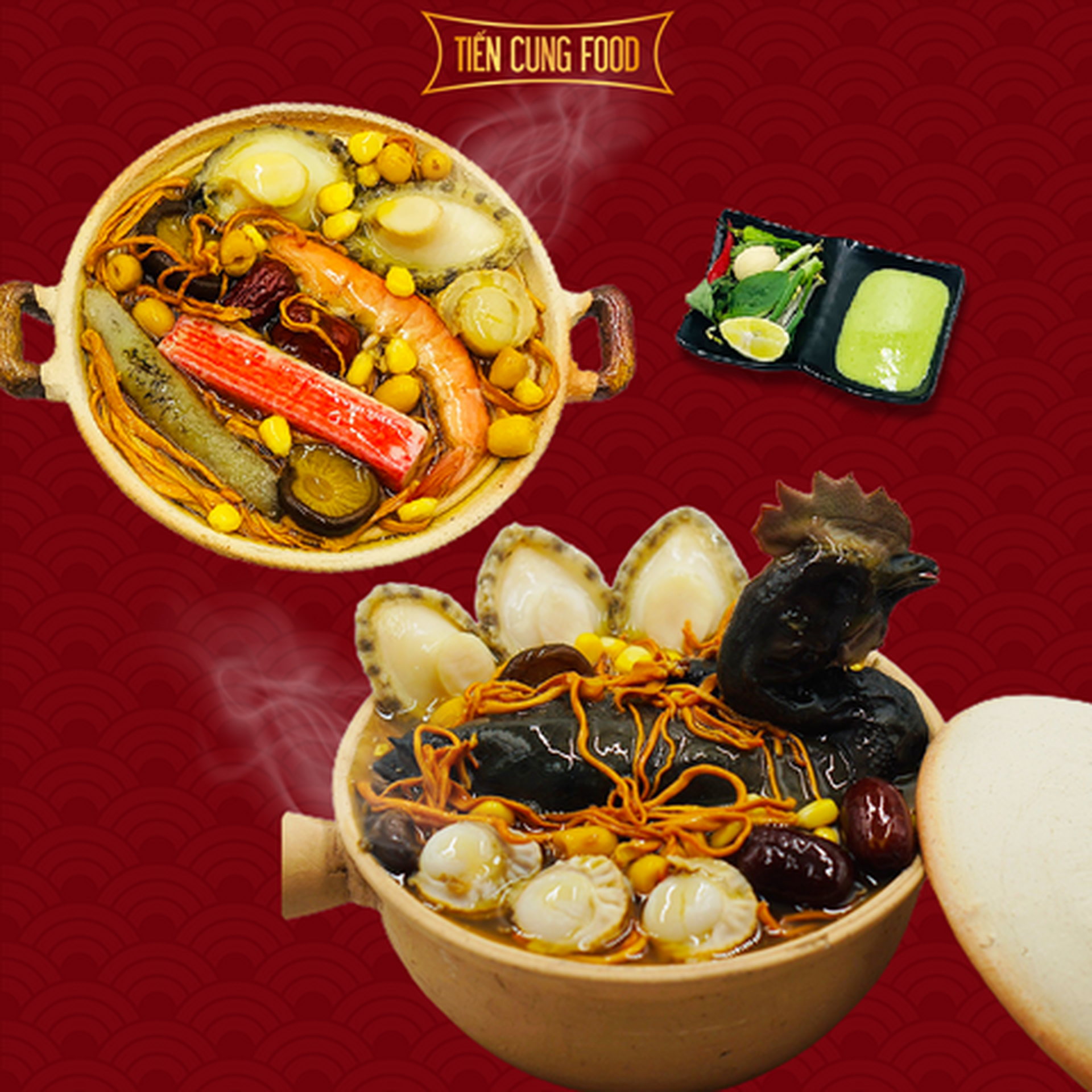 Hình ảnh Combo 2: 2 món (gà ác tiềm bào ngư - súp bào ngư tiến vua)
