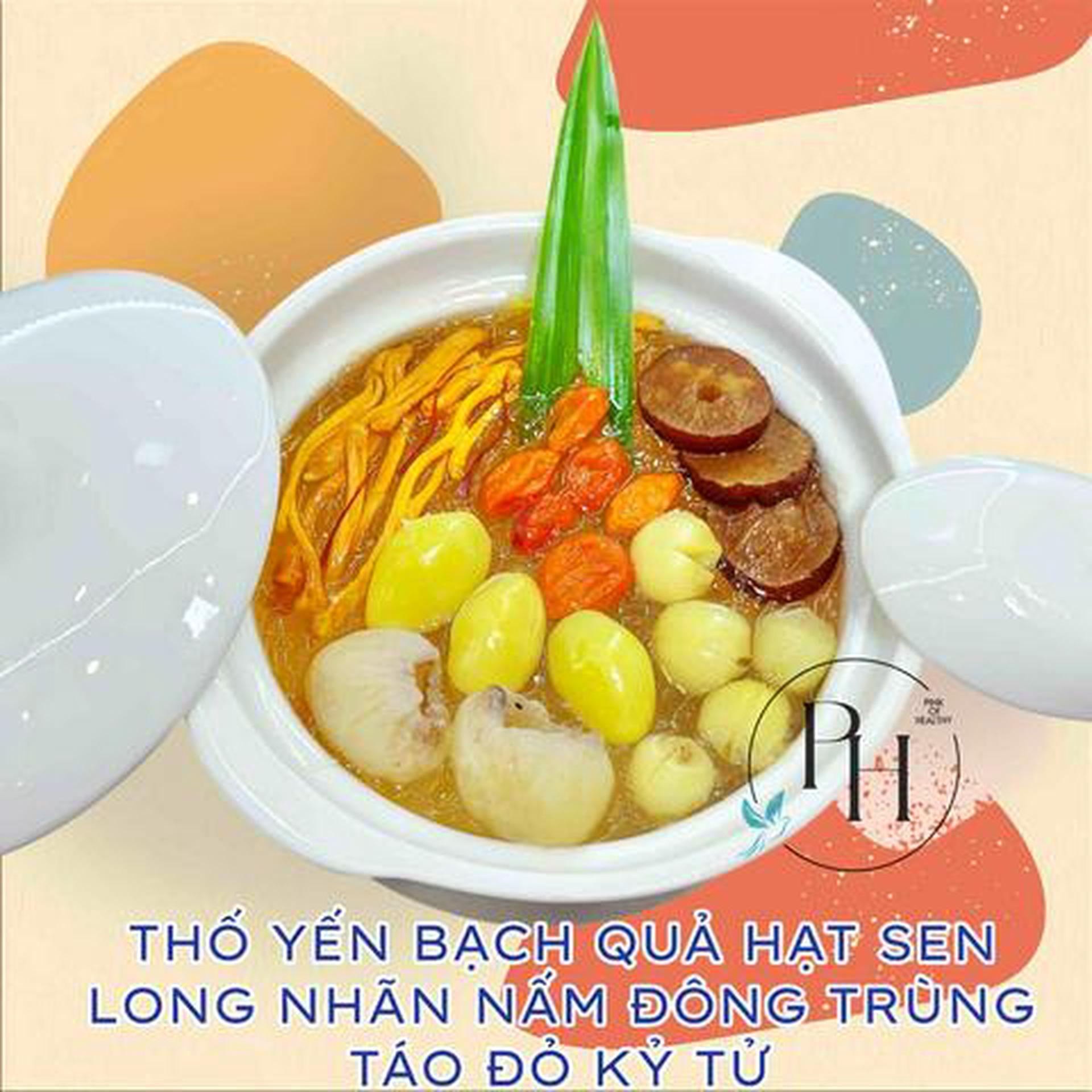 Hình ảnh Thố yến bạch quả hạt sen long nhãn nấm đông trùng táo đỏ kỷ tử