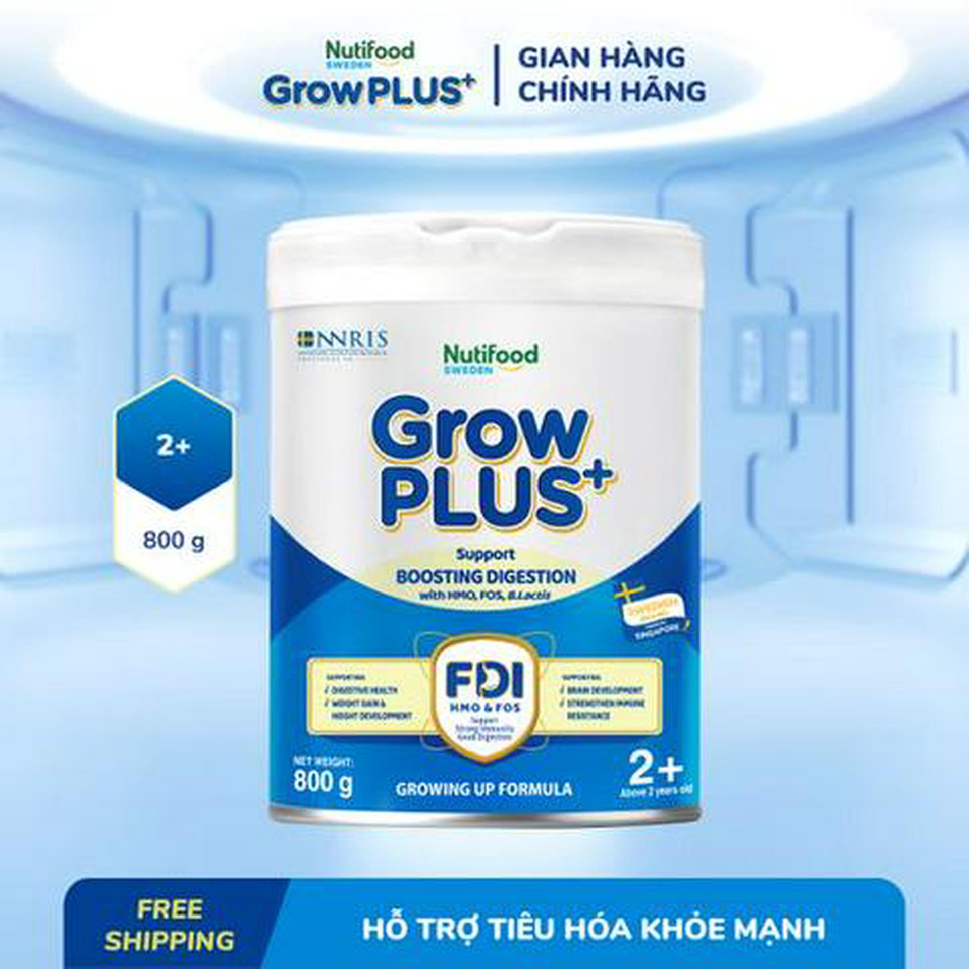 Hình ảnh Sữa bột Nutifood GrowPLUS+ Tiêu Hóa (trên 2 tuổi) Lon 800g