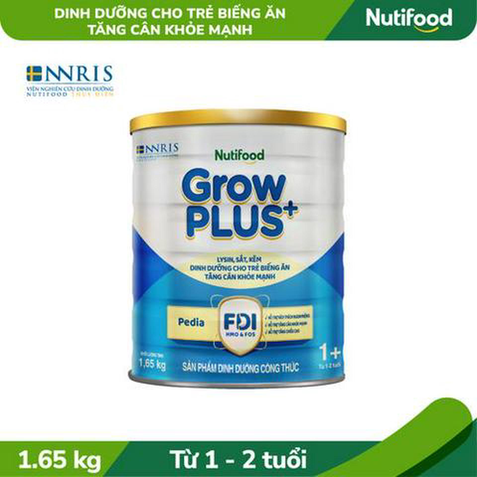 Hình ảnh Sữa Bột GrowPLUS+ Biếng Ăn (Xanh) cho trẻ tăng cân khoẻ mạnh 1+ Lon 1,65KG