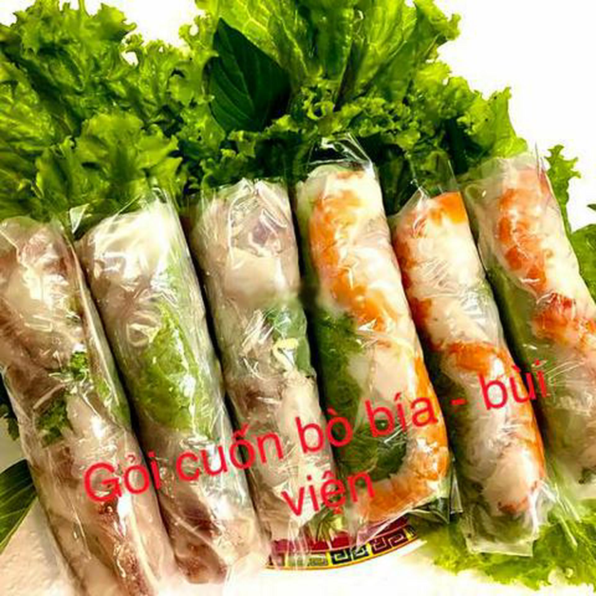 Hình ảnh ComBo 10 cuốn (5 cuốn gỏi tôm) - (5 cuốn gỏi tai heo) - 1 Chai Nước sâm nhà nấu