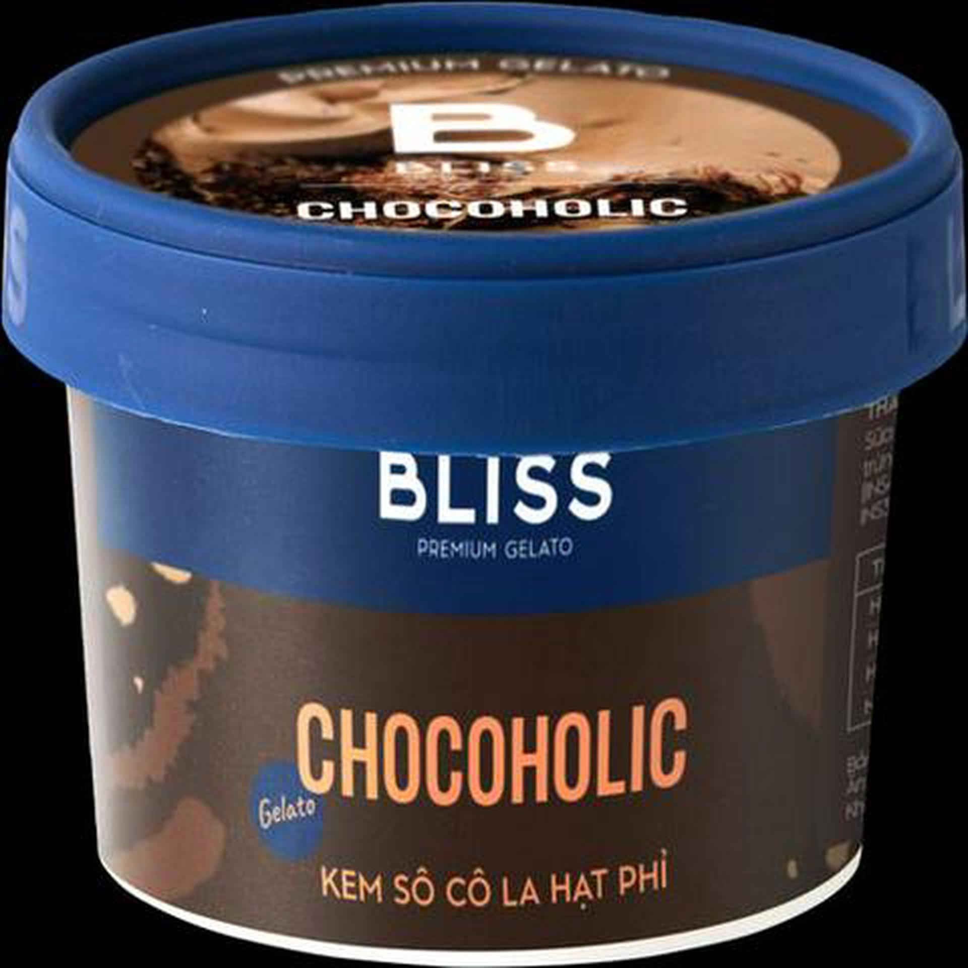 Hình ảnh Kem Socola Bỉ Hạt Phỉ 80ml Bliss Premium Gelato