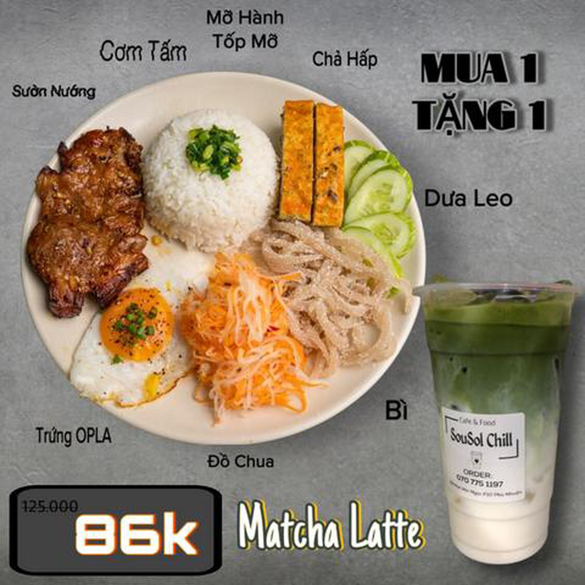 Hình ảnh COMBO Mua 1 Cơm Đặc Biệt Tặng 1 Ly Matcha Latte 