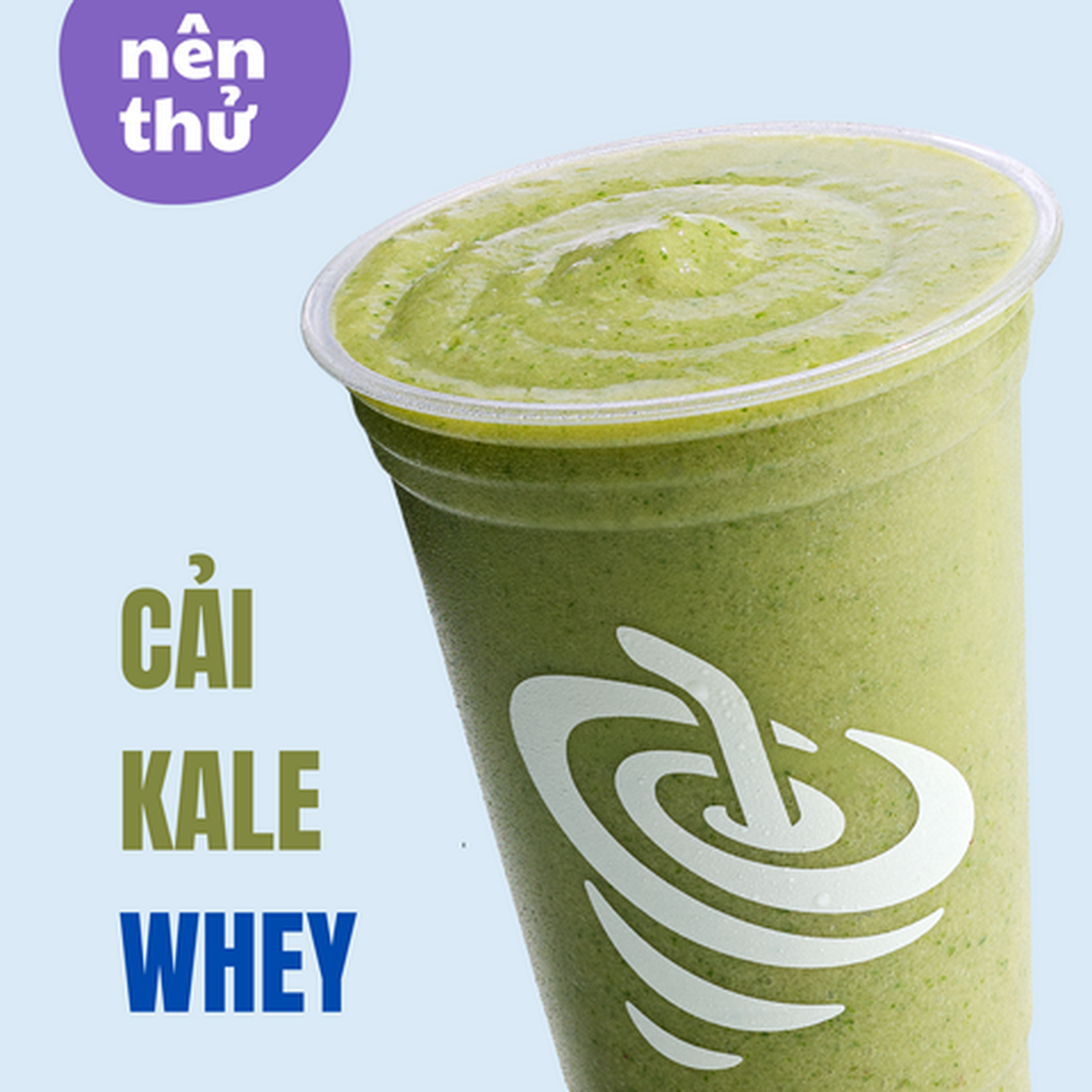Hình ảnh Cải Kale Whey (Xoài, đào, kale)