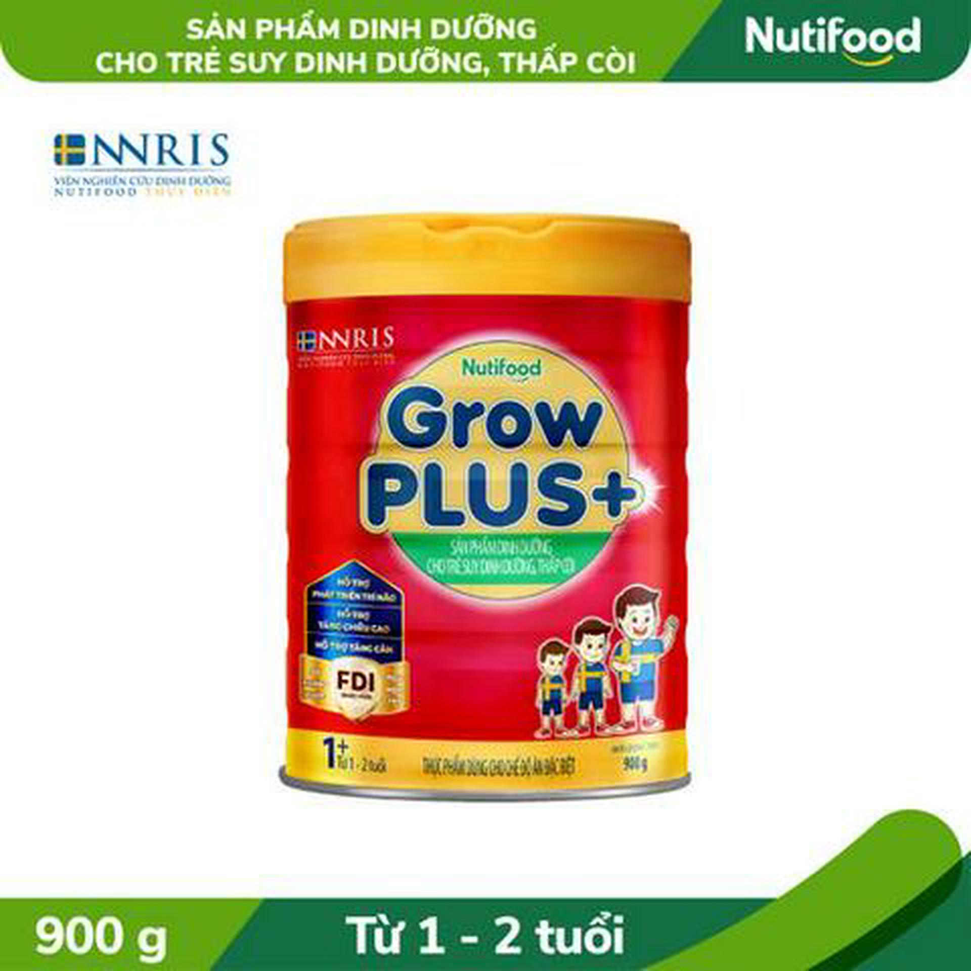 Hình ảnh Sữa Bột Nutifood GrowPLUS+ Suy Dinh Dưỡng 1-2 tuổi lon 900g