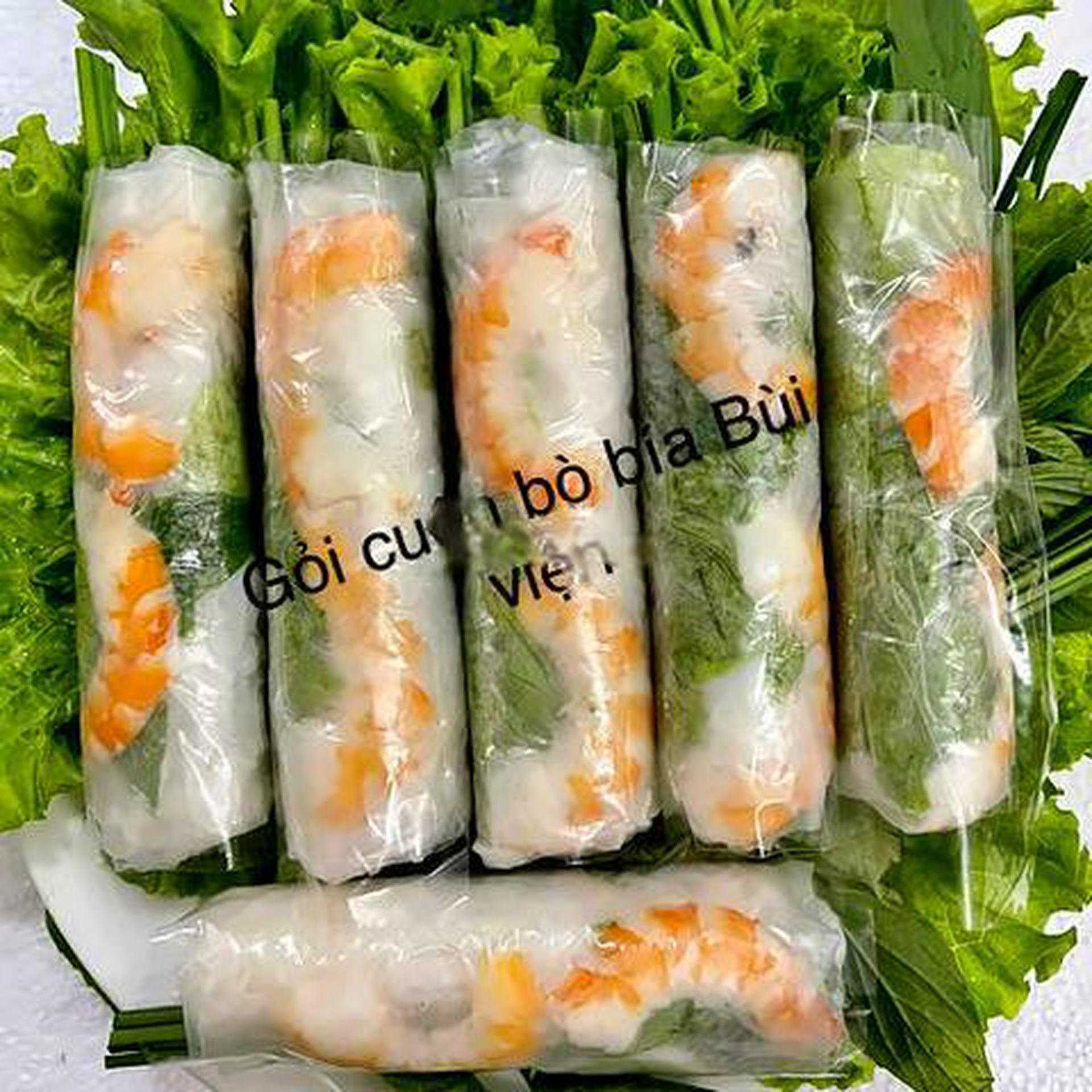 Hình ảnh Combo 15 cuốn gỏi tôm - Kèm 1 chai nước sâm nhà nấu