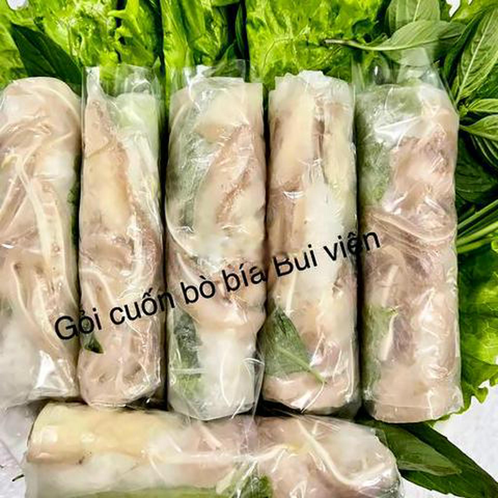 Hình ảnh Combo 15 cuốn gỏi tai heo - Kèm 1 chai nước sâm nhà nấu
