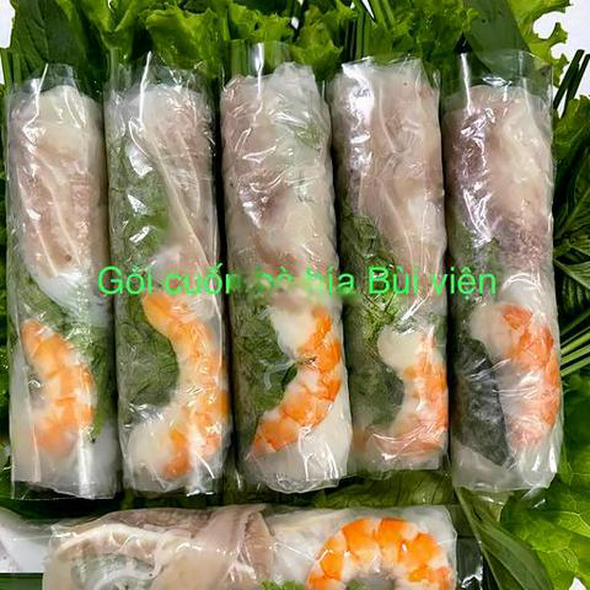 Hình ảnh ComBo 15 Cuốn Gỏi Tôm và tai heo - Kèm 1chai nước sâm nhà nấu