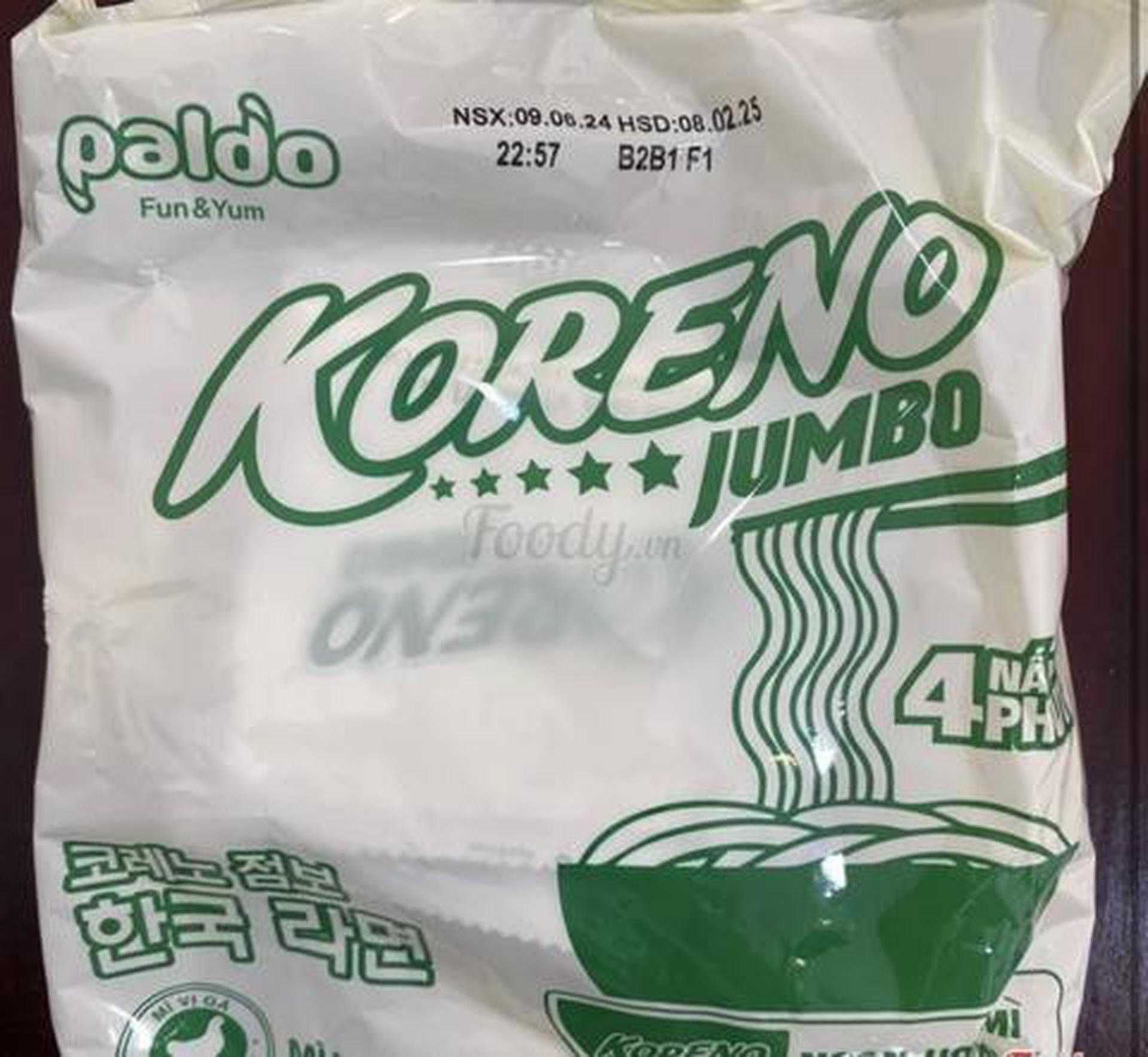 Hình ảnh Mì hàn quốc Koreno kèm rau, giá, nước