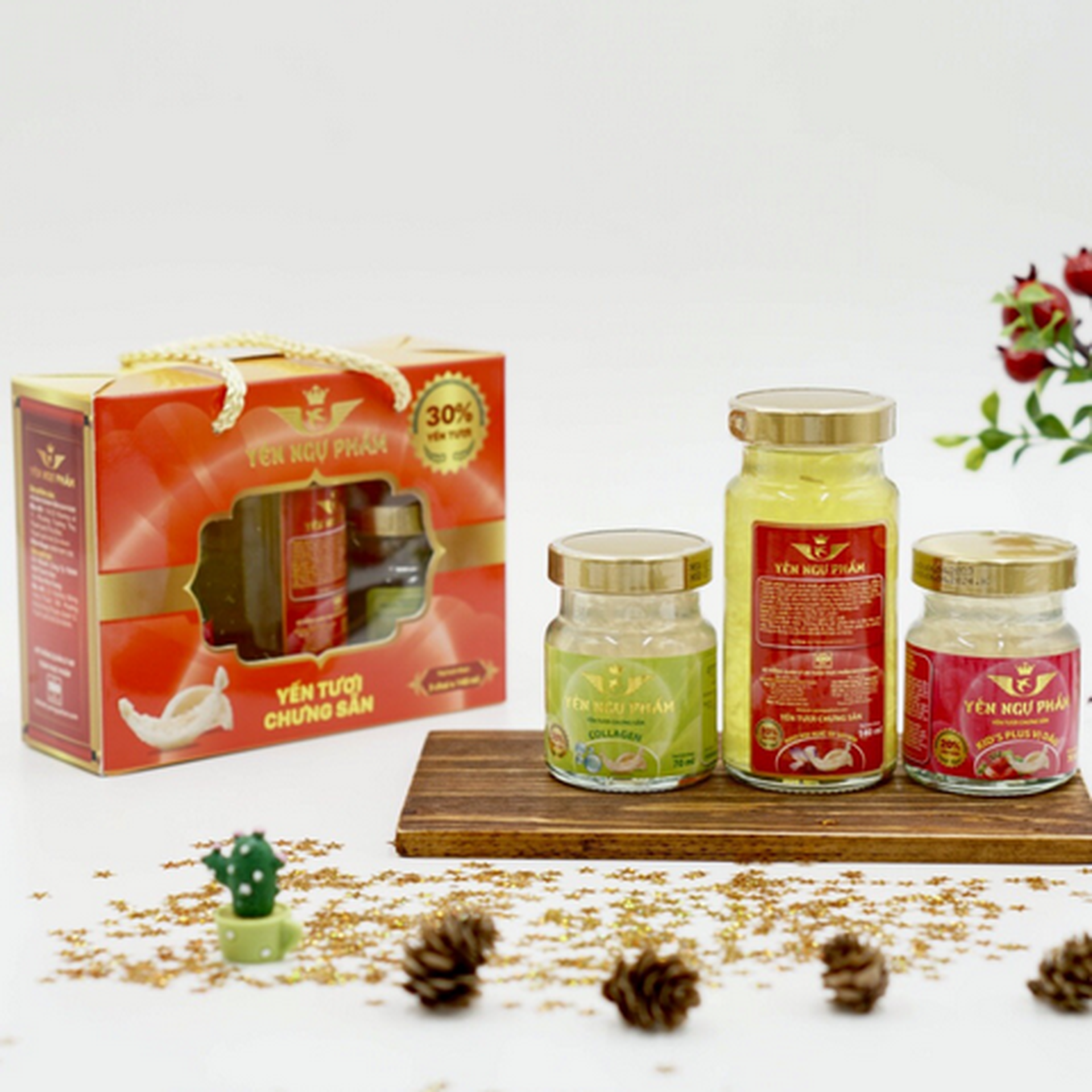 Hình ảnh Combo 2: Yến Gia Đình 3 Vị  Chưng Sẵn Hũ 70ml & 140ml