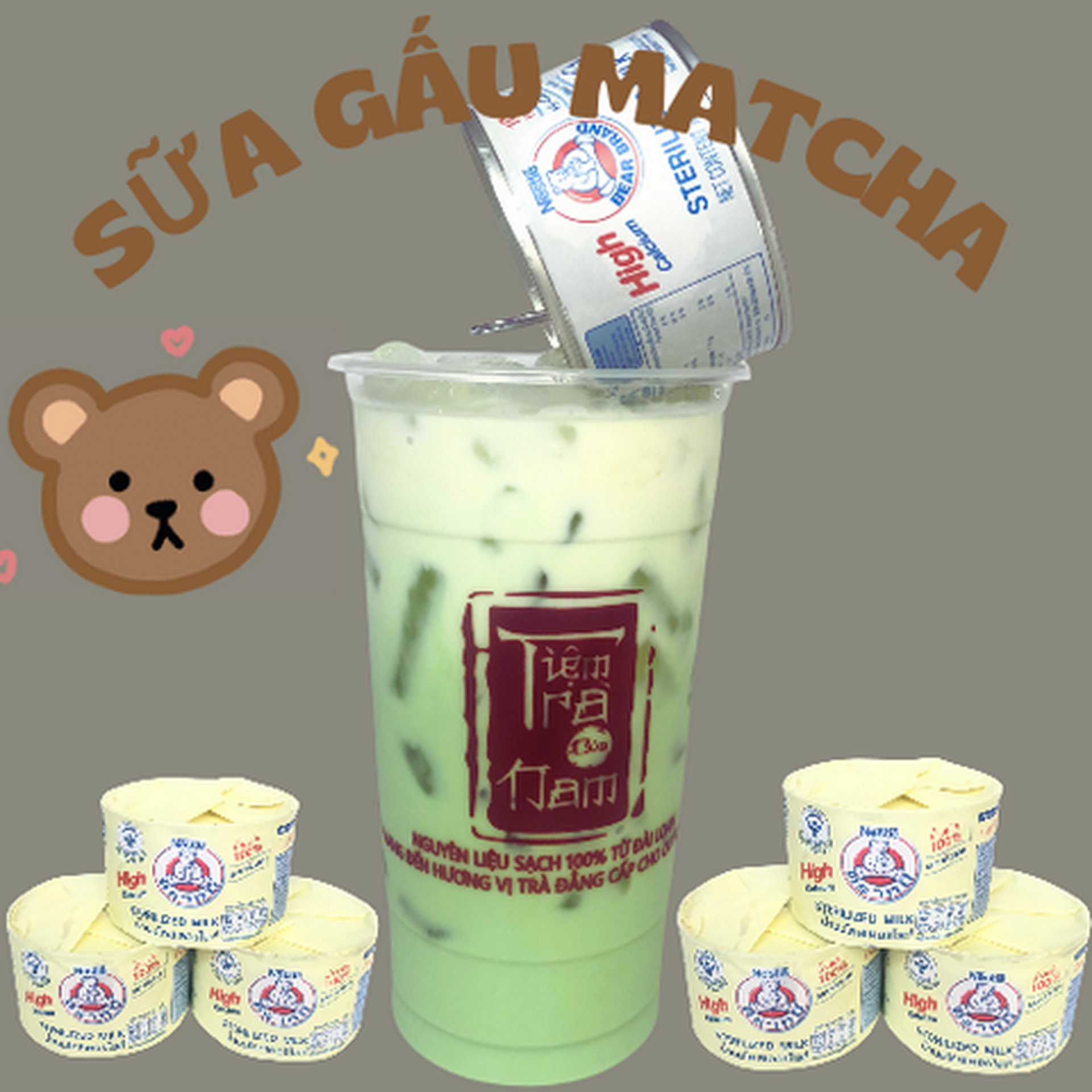 Hình ảnh SỮA GẤU MATCHA ( 700ml)