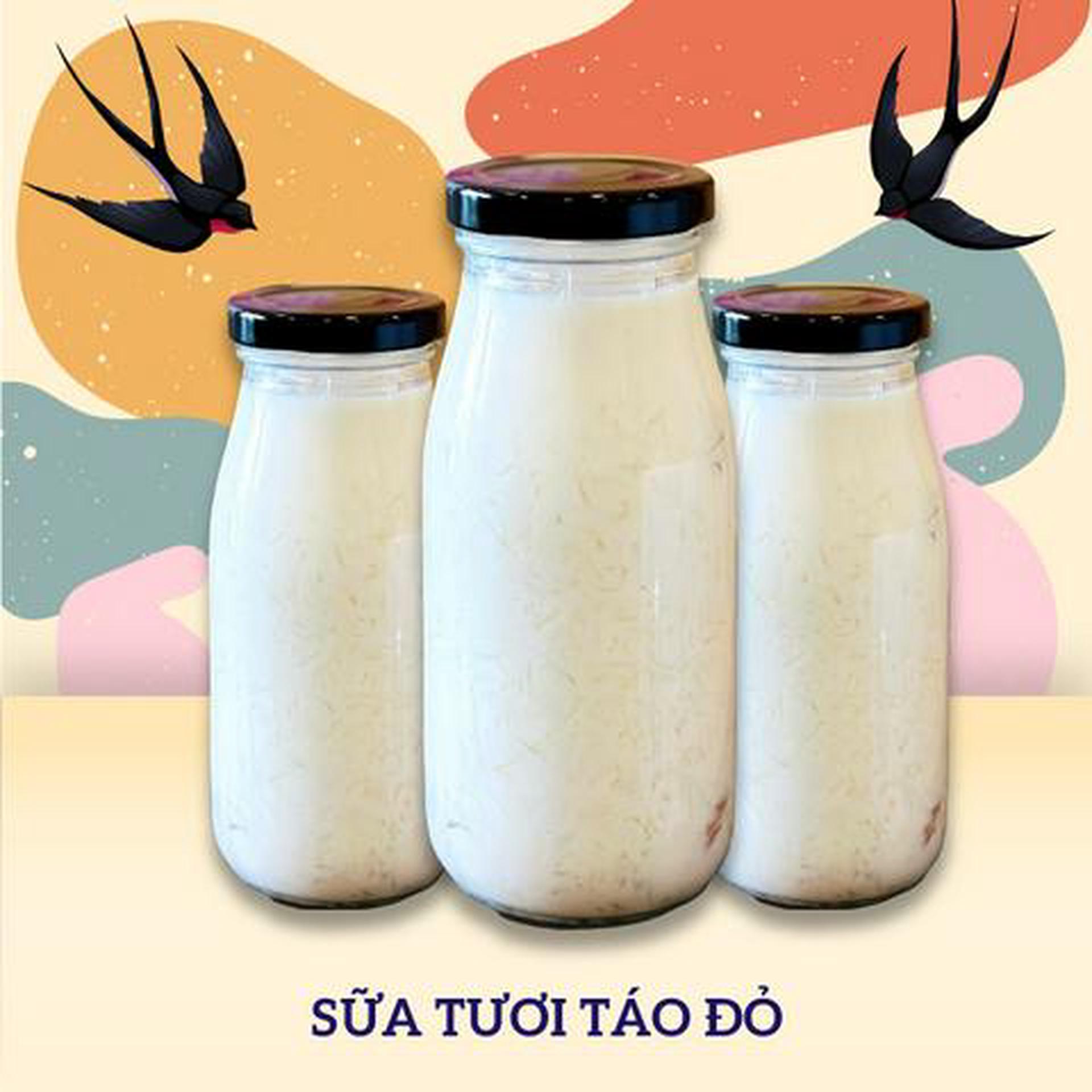 Hình ảnh Yến chưng sữa tươi táo đỏ