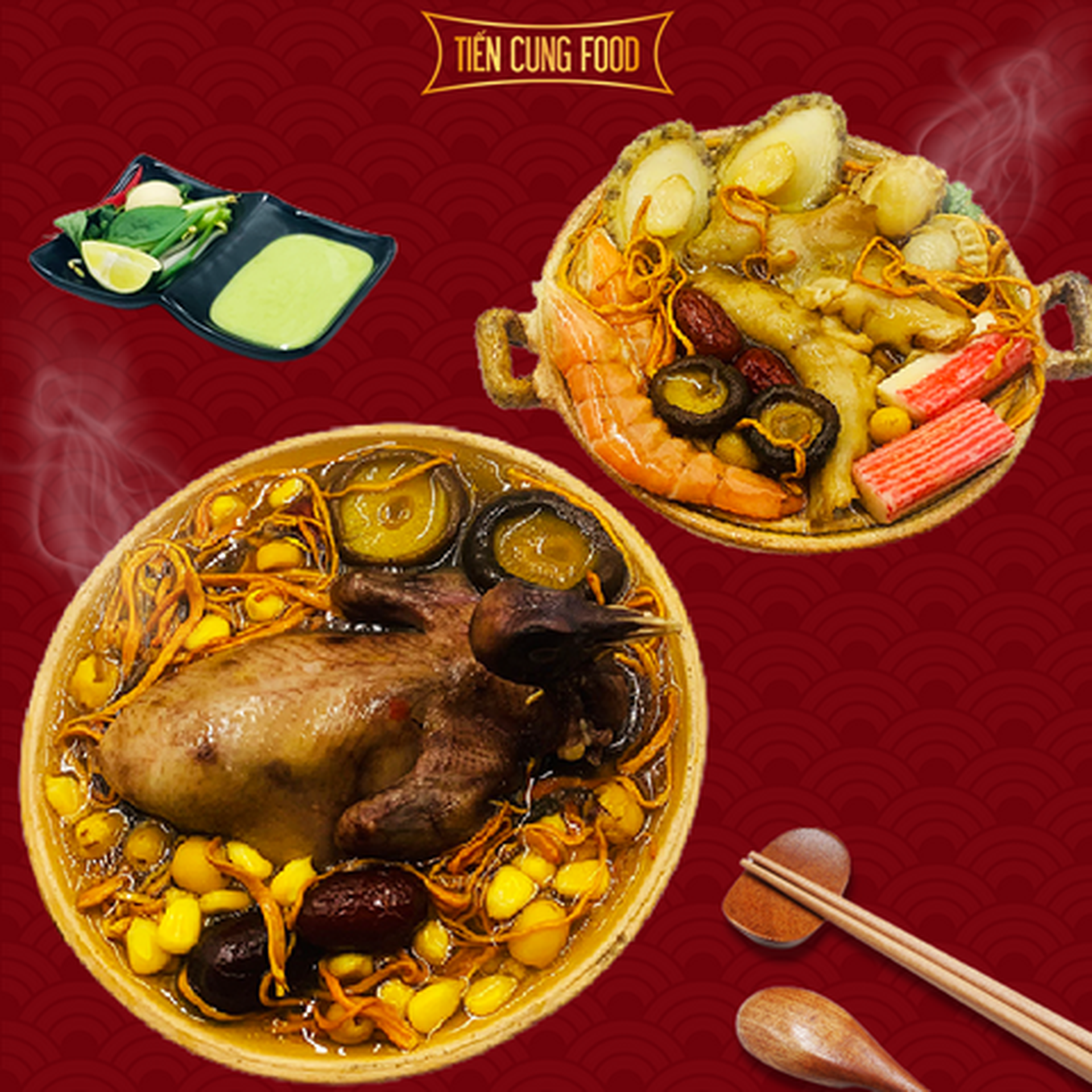 Hình ảnh COMBO 7_ 2 Món (Bồ Câu Tiềm Bông Đông Trùng Hạ Thảo + Súp Bào Ngư - Bong Bóng Cá Đại Lực Bổ )
