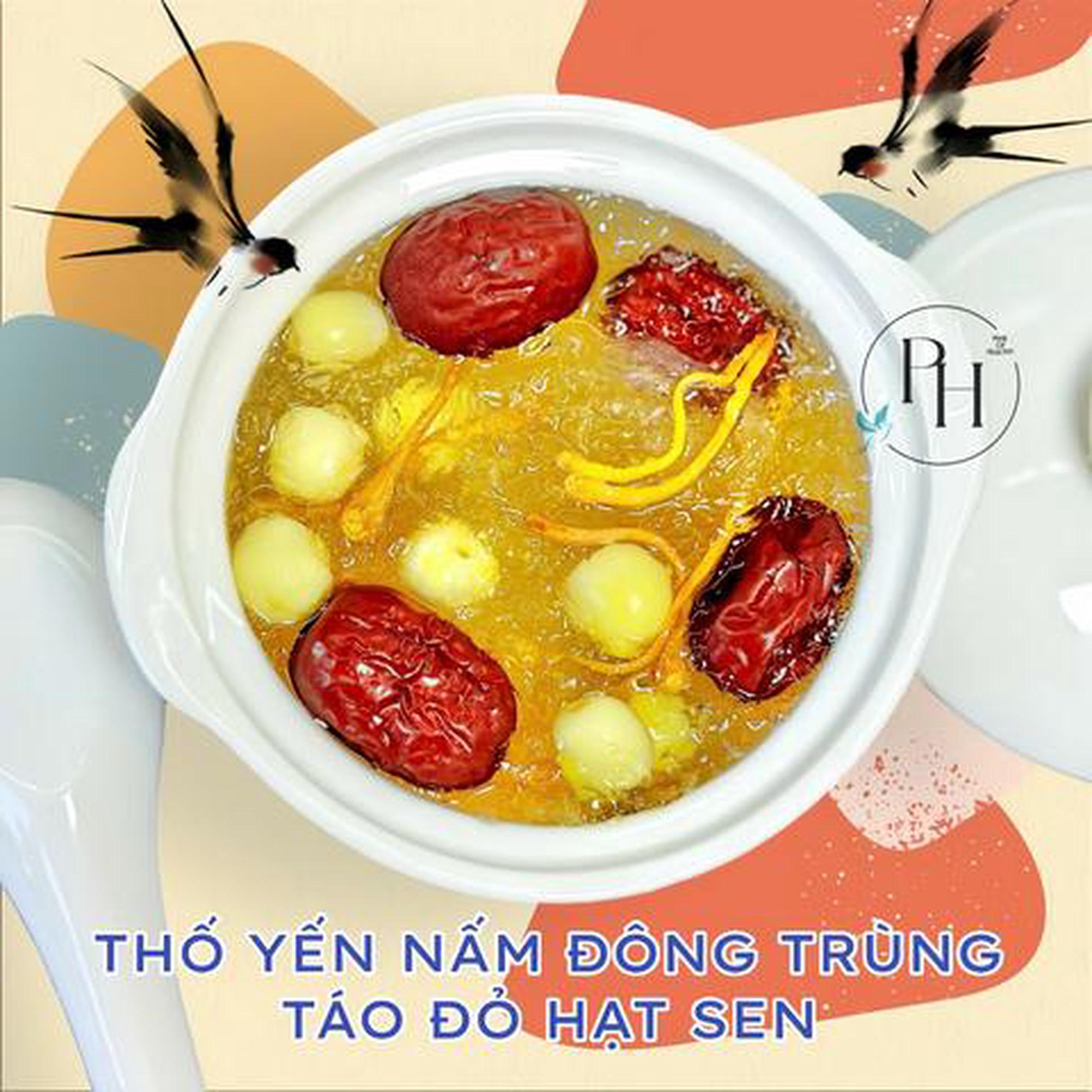 Hình ảnh Thố yến táo đỏ hạt sen nấm đông trùng hạ thảo