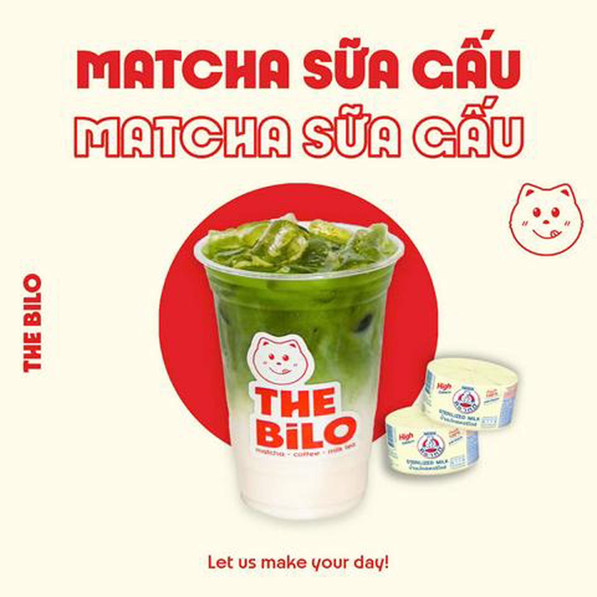 Hình ảnh Matcha Nhật + sữa gấu