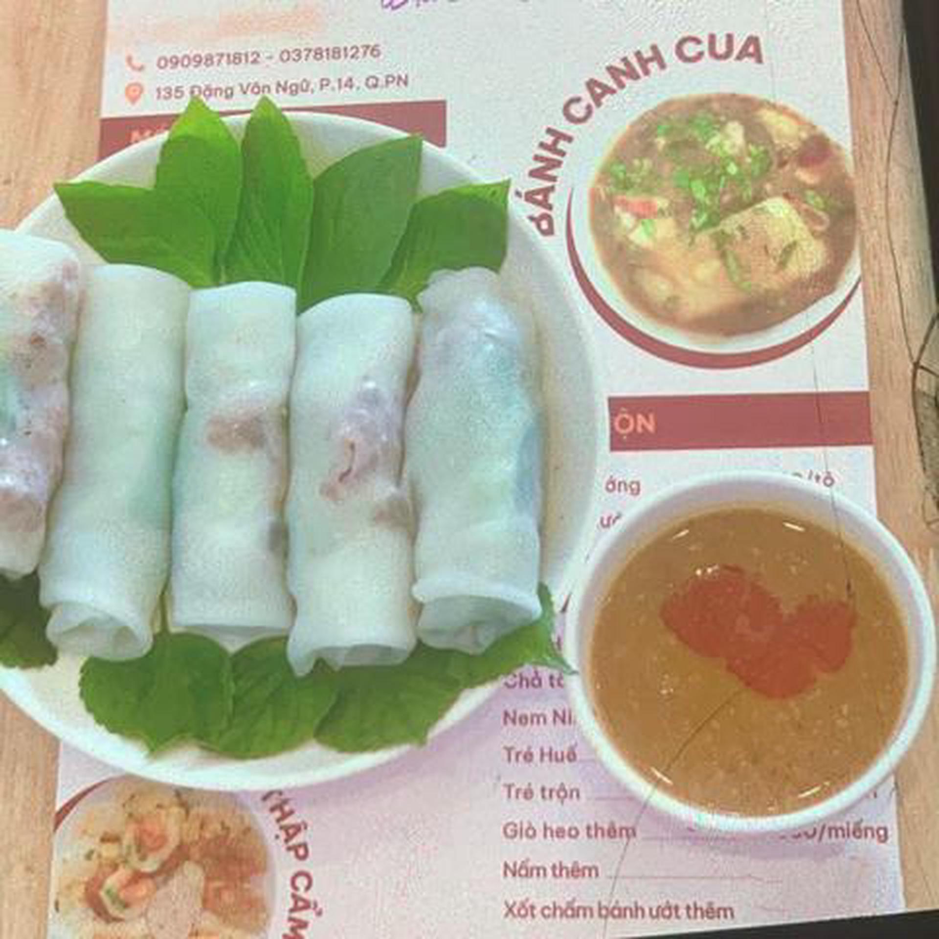 Hình ảnh Bánh ướt cuốn thịt nướng