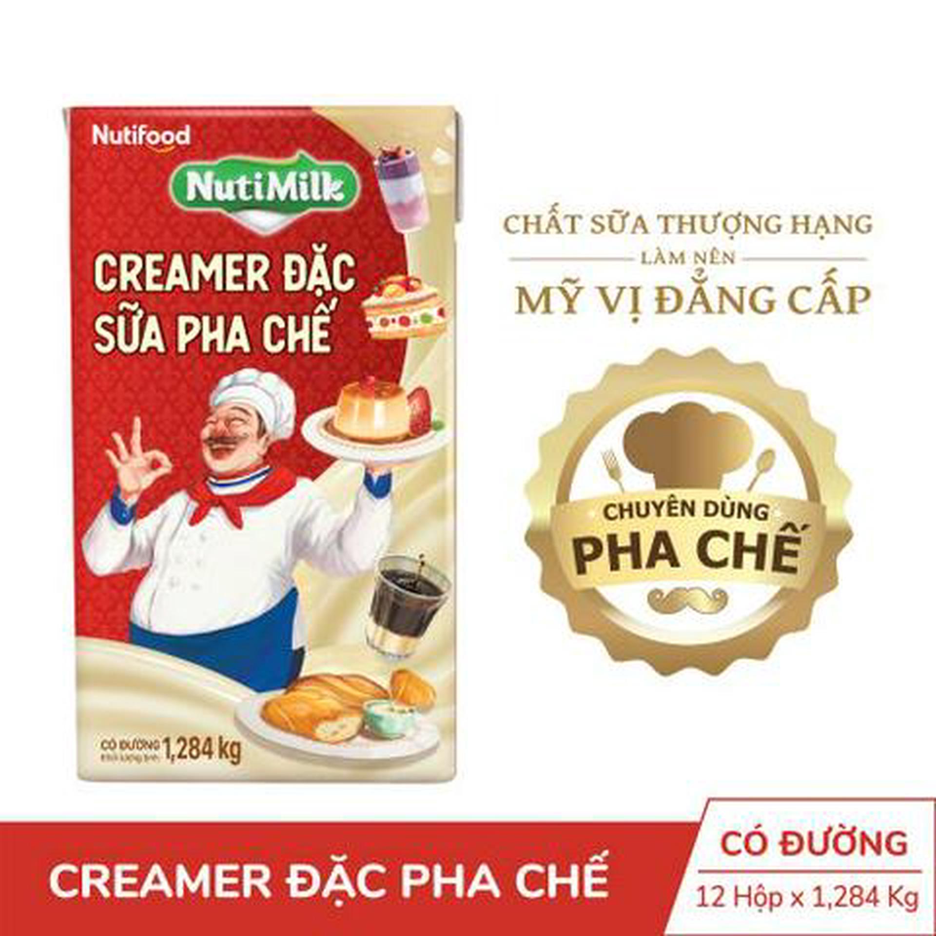 Hình ảnh Hộp Creamer Đặc Sữa Pha Chế NutiMilk Hộp 1.284kg