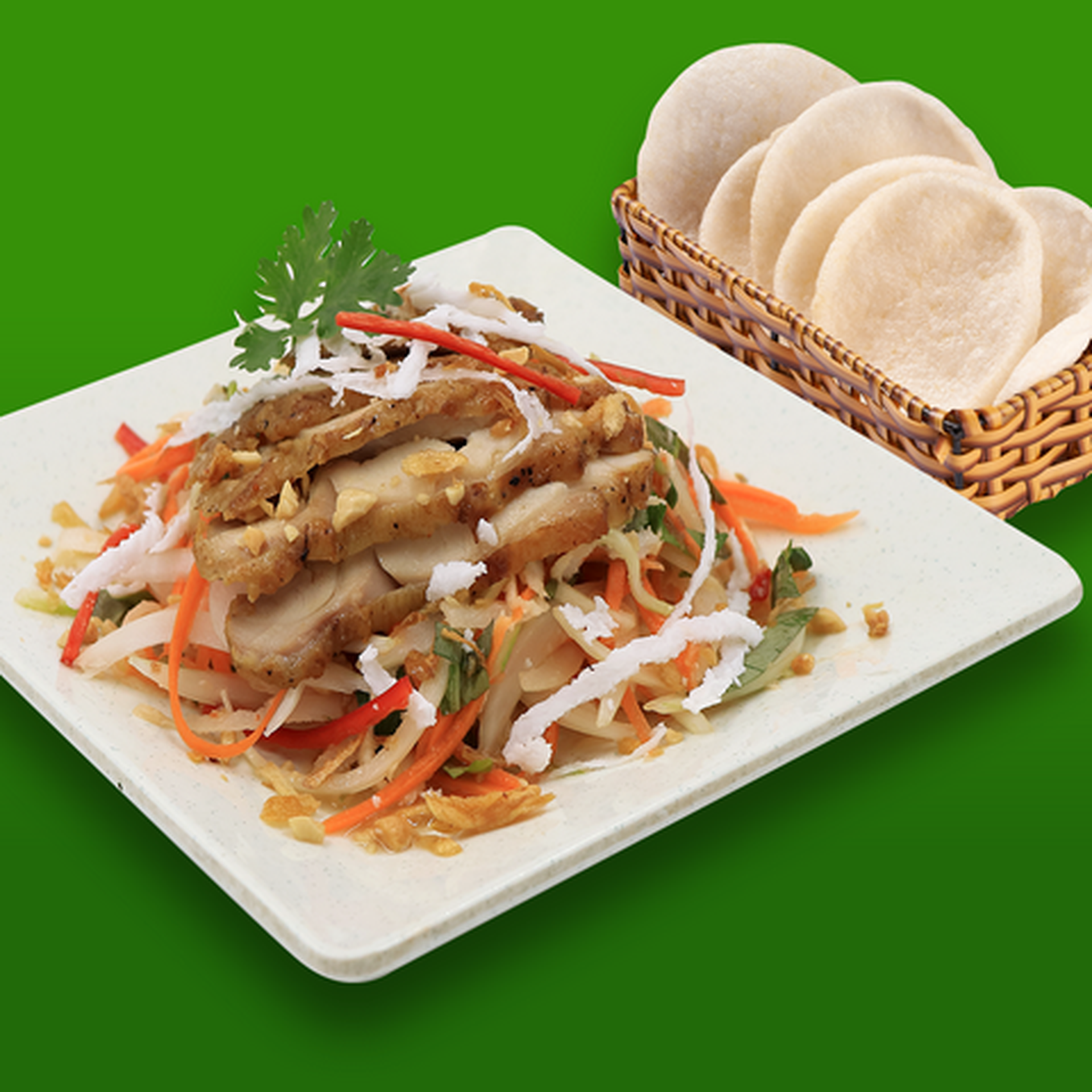 Hình ảnh Gỏi ngũ sắc gà nướng