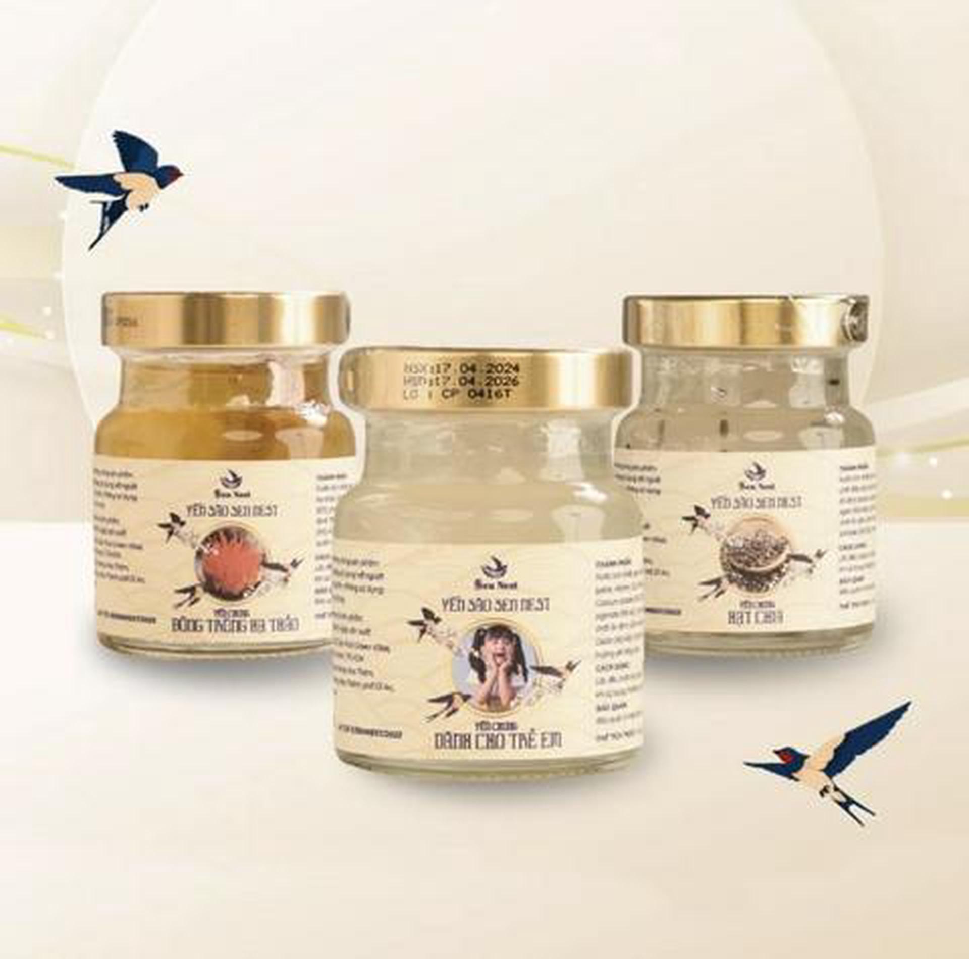 Hình ảnh Combo 1 yến chưng dành cho trẻ em - 1 yến đông trùng hạ thảo - 1 yến chưng hạt chia