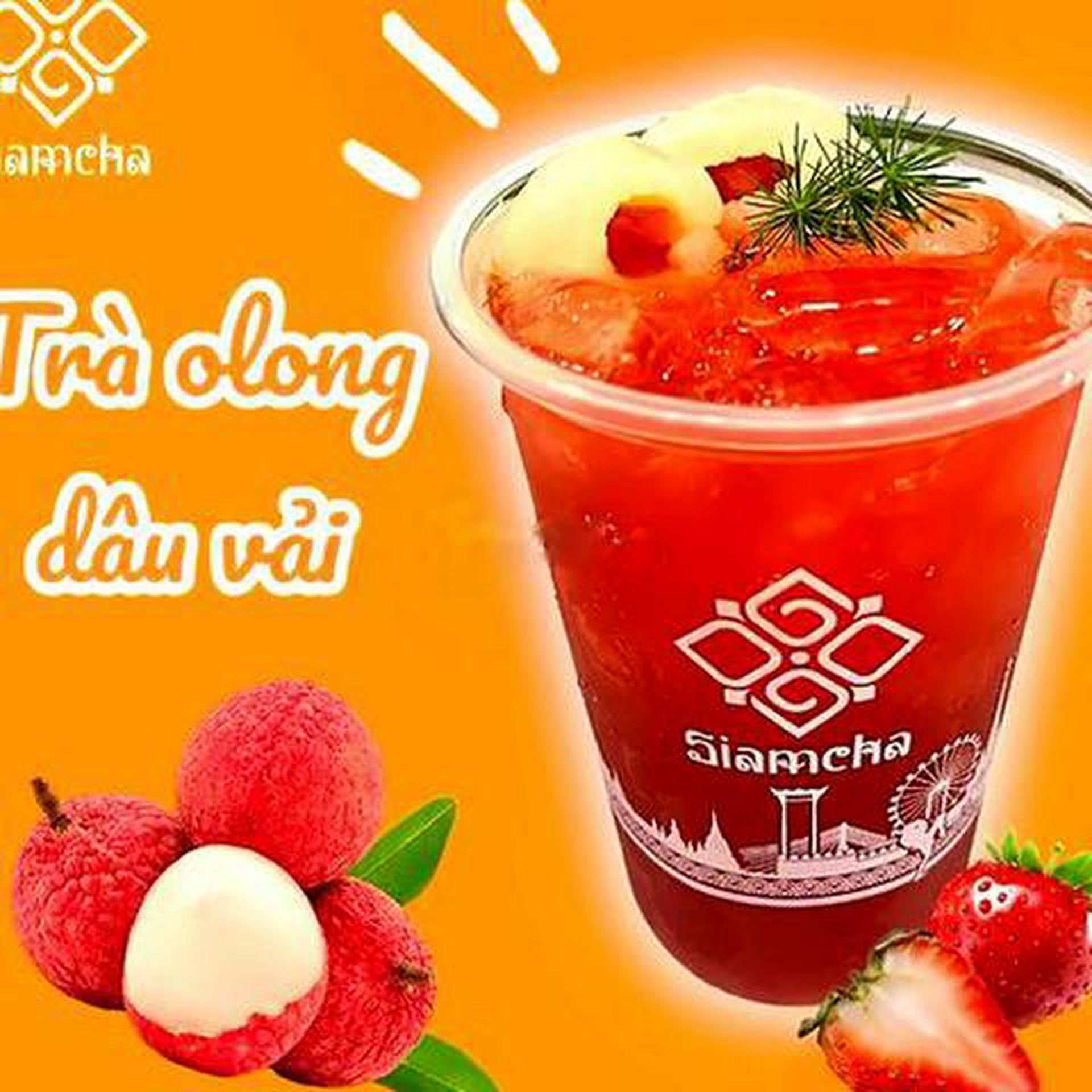 Hình ảnh Trà Olong Dâu Vải - Top trà trái cây ngon ! 