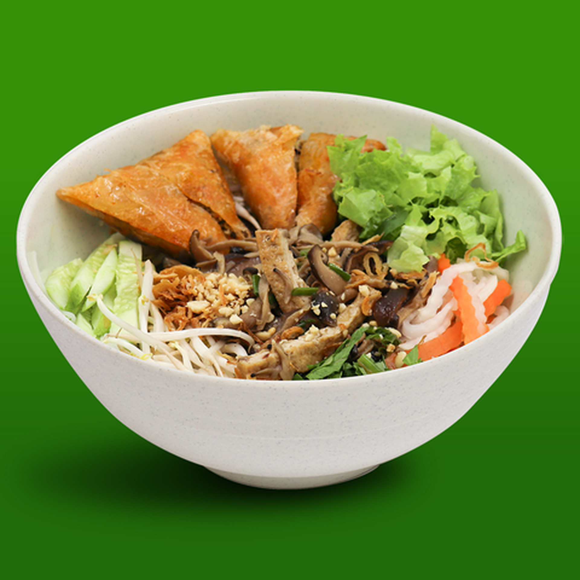 Hình ảnh Bún nấm chả giò