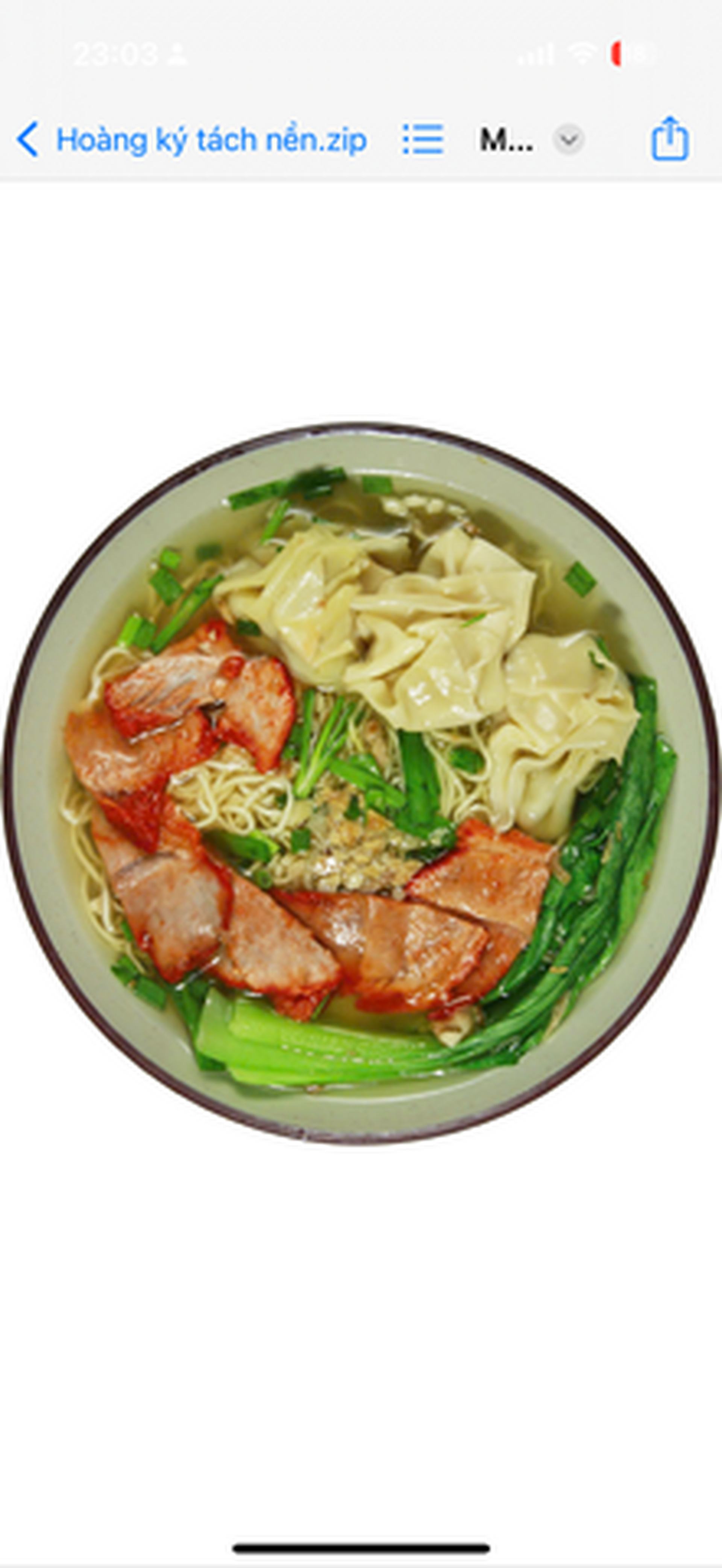 Hình ảnh Mì hoành thánh xá xíu