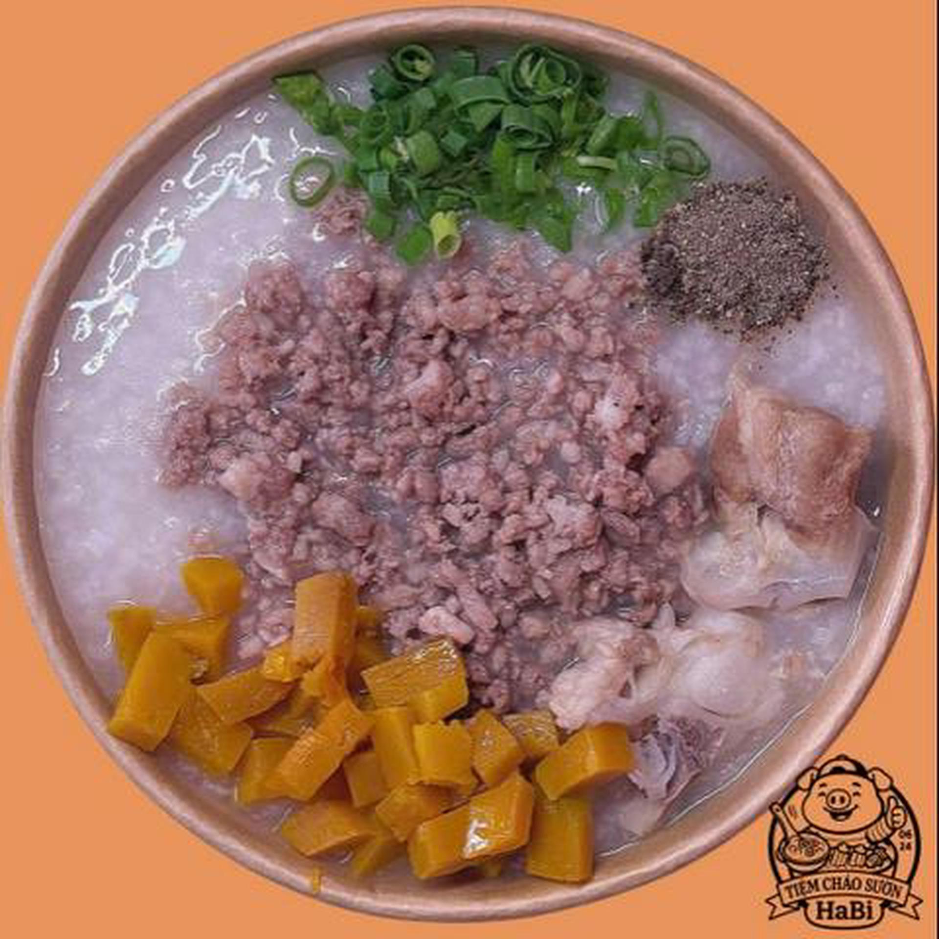 Hình ảnh Cháo sườn bí đỏ
