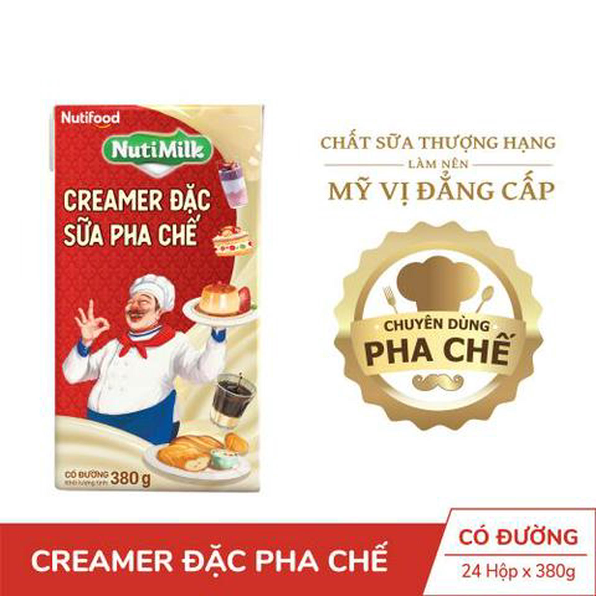 Hình ảnh Hộp Creamer Đặc Sữa Pha Chế NutiMilk Hộp 380g