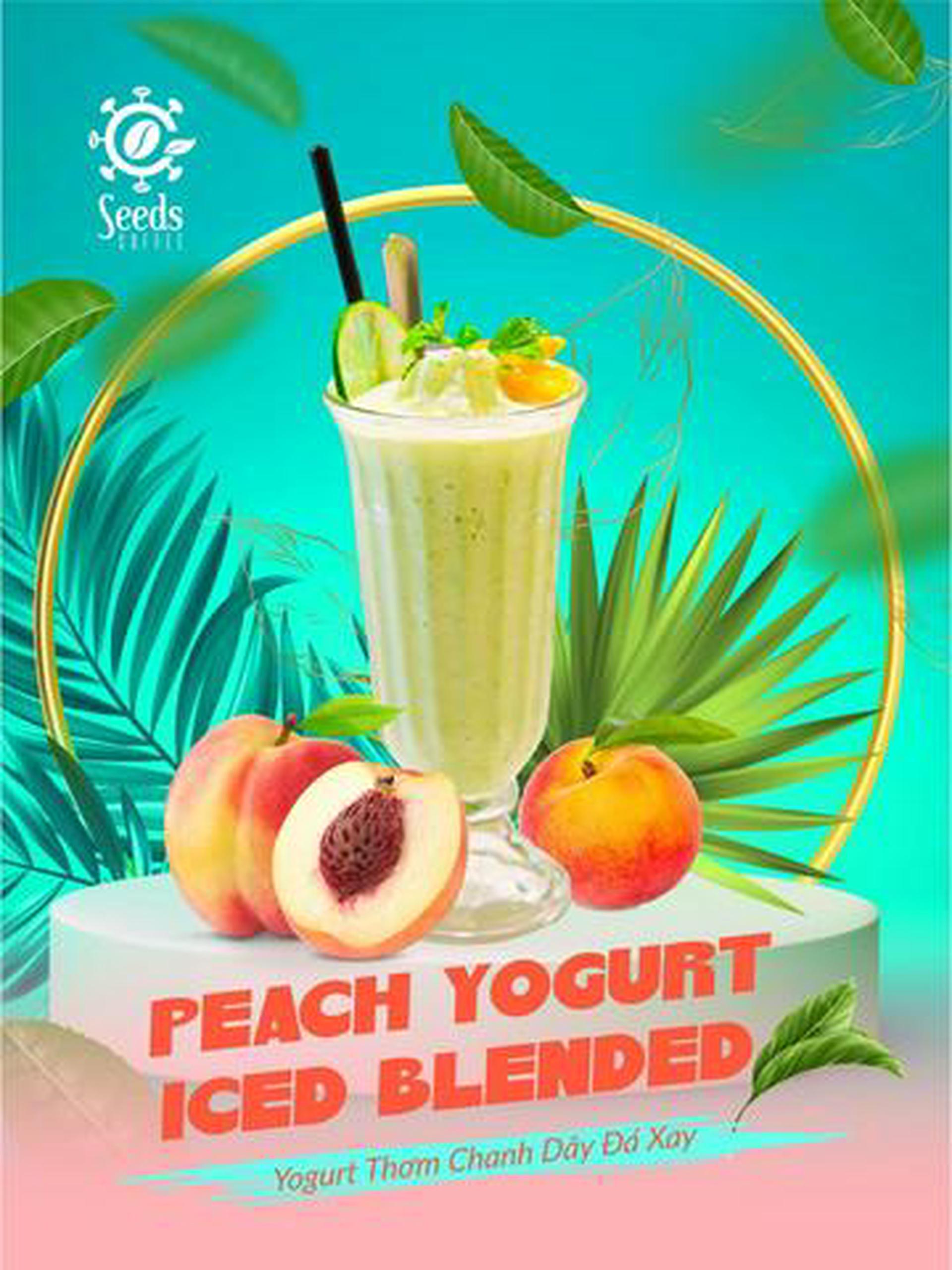 Hình ảnh Yogurt Đào dưa lưới 