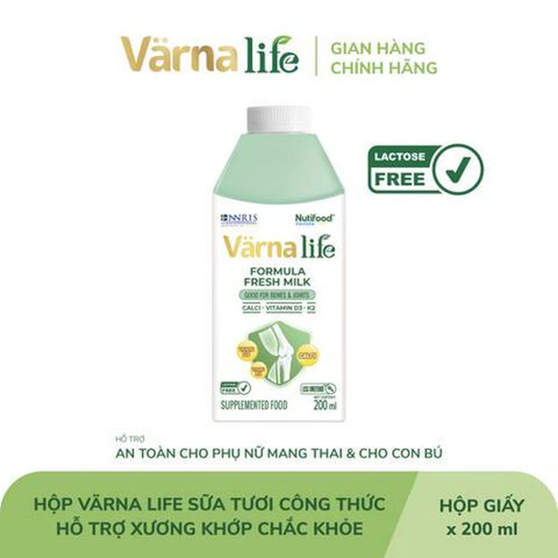 Hình ảnh Thực phẩm bổ sung Varna Life sữa tươi công thức (Xanh) 200ml