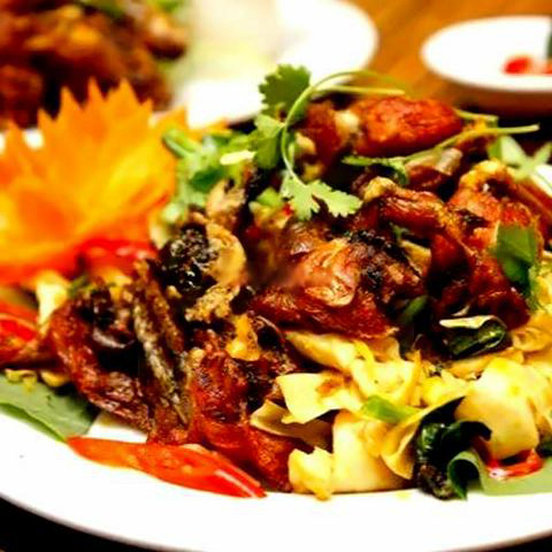 Hình ảnh Ếch xào măng cay