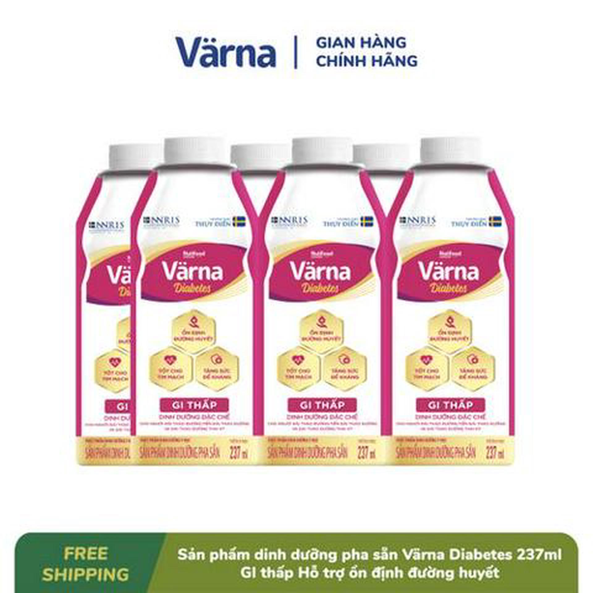Hình ảnh Lốc 6 hộp sữa bột pha sẵn Varna Diabetes 237ml - Hỗ trợ ổn định đường huyết