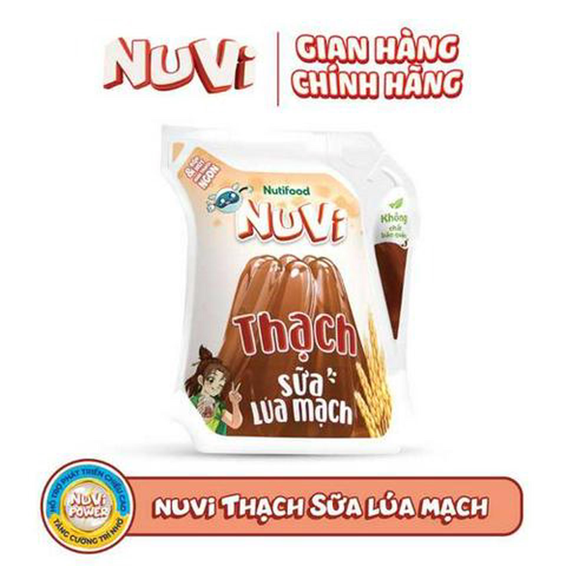 Hình ảnh Túi Thạch Sữa Lúa Mạch NuVi 110ml