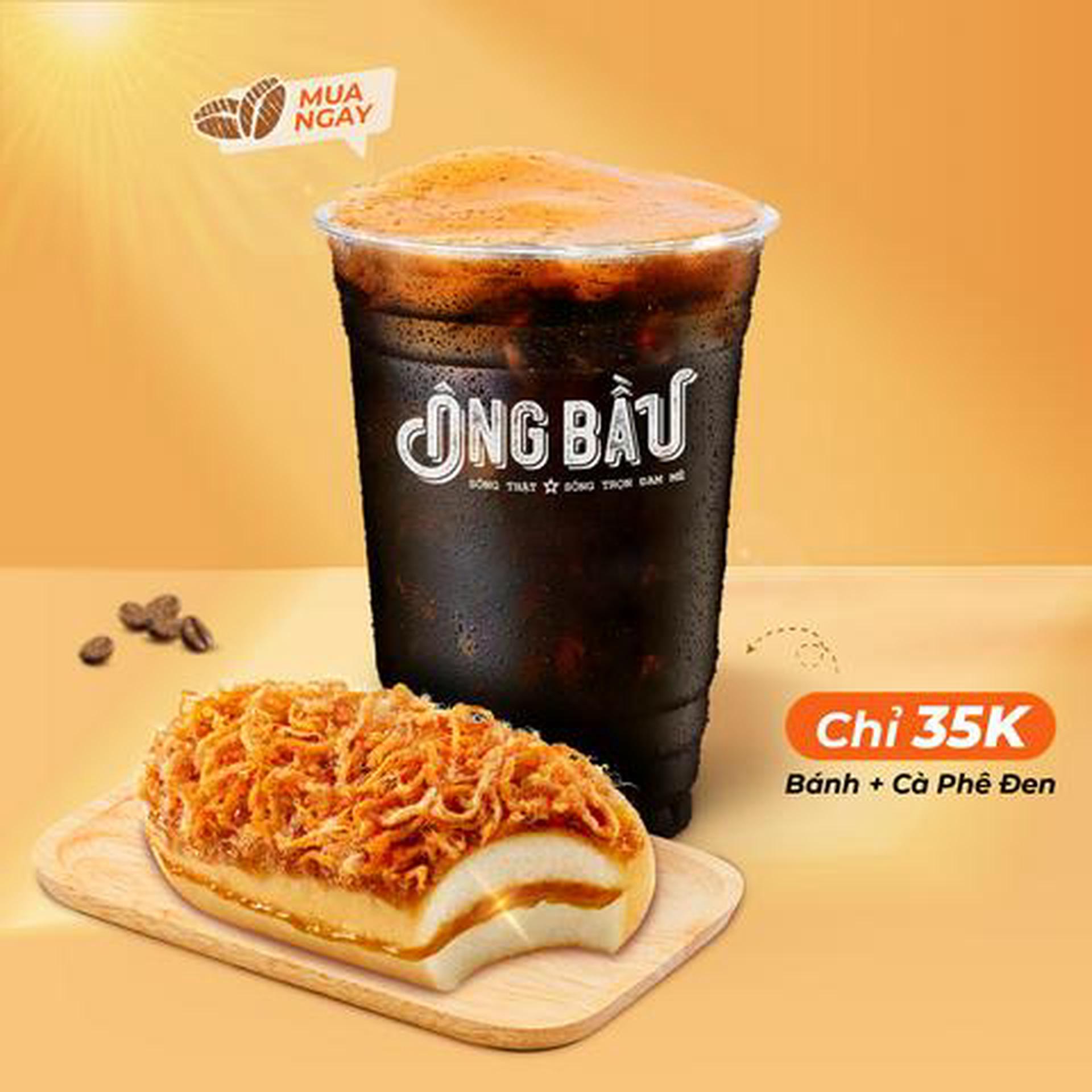 Hình ảnh Combo Cà phê đen đá & Bánh mì