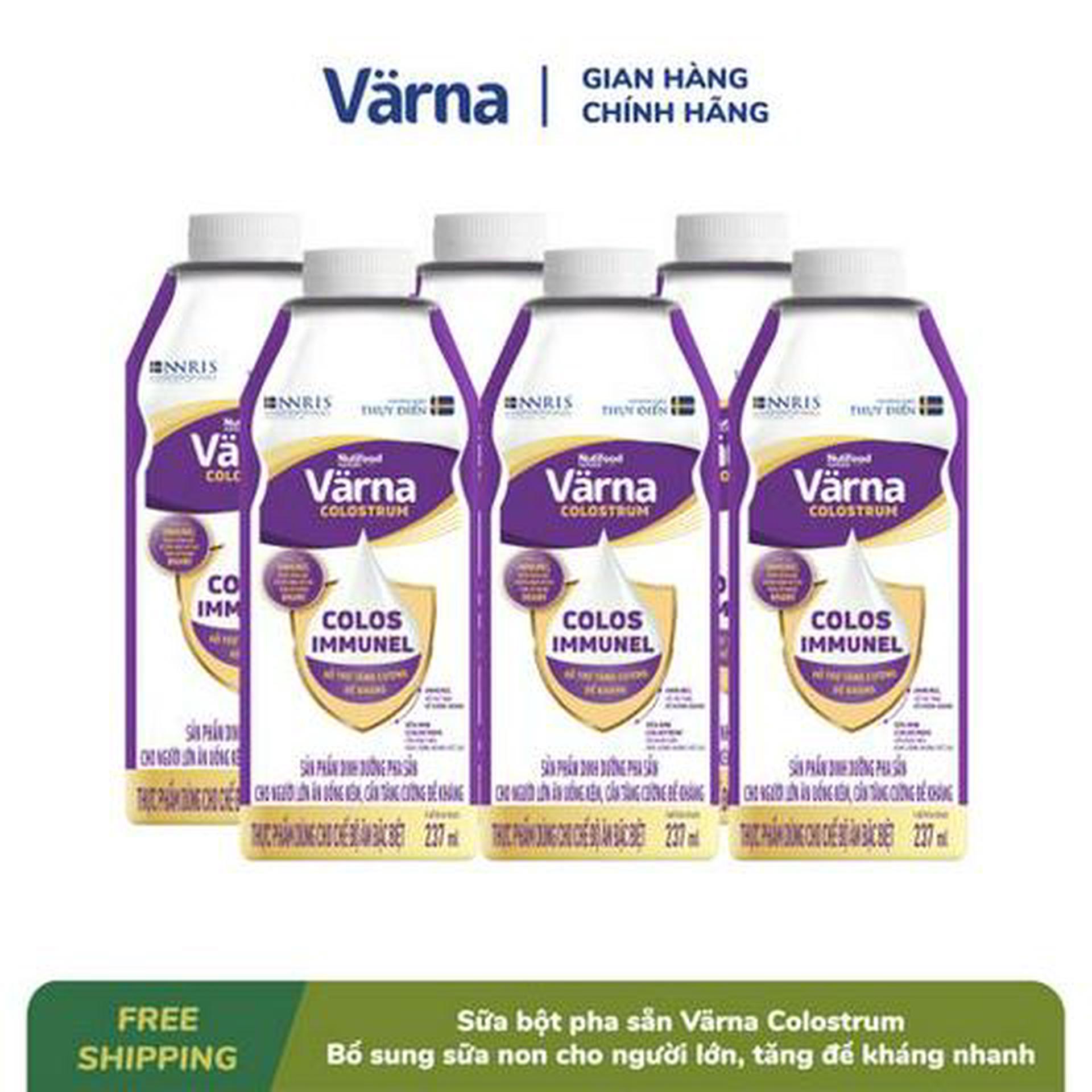 Hình ảnh Lốc 6 hộp Sữa bột pha sẵn Varna Colostrum 237ml tăng đề kháng nhanh