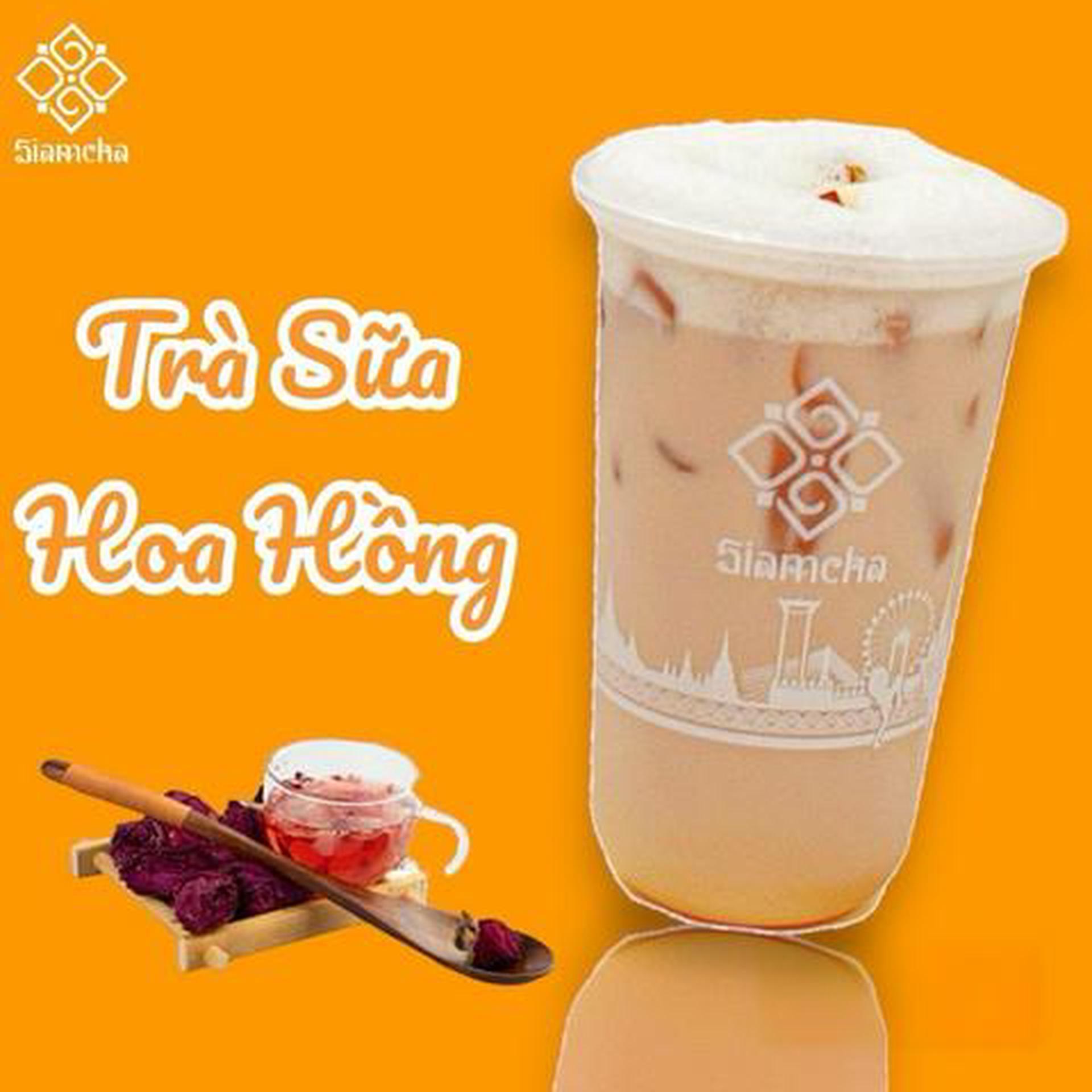 Hình ảnh Trà Sữa Hoa Hồng