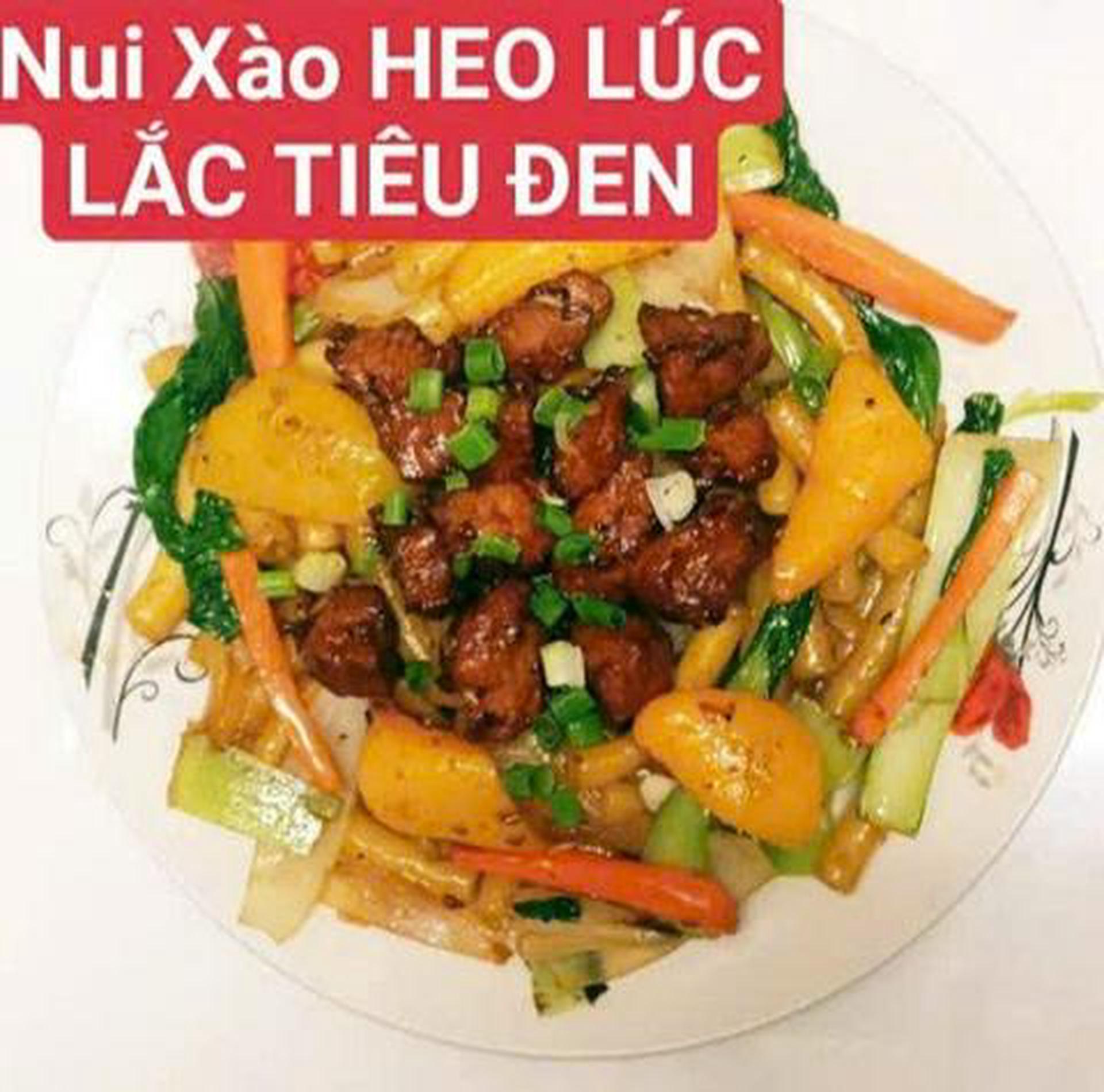 Hình ảnh Nui Xào HEO LÚC LẮC TIÊU ĐEN 