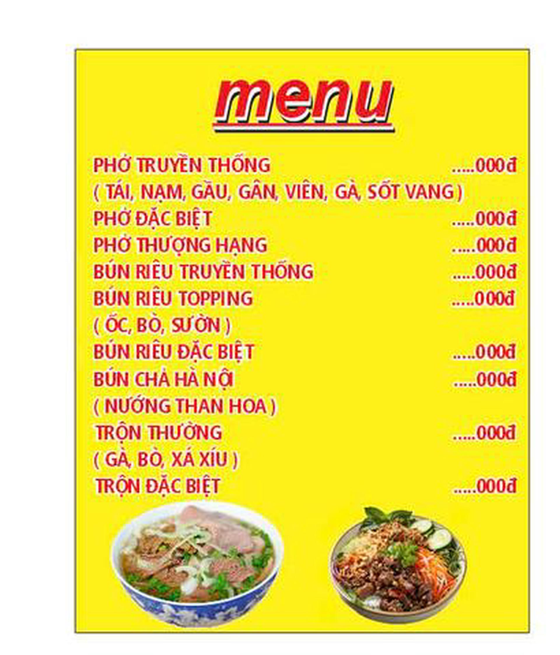 Hình ảnh phở.bún.miến . mỳ tươi.bánh đa .hủ tiếu trộn 