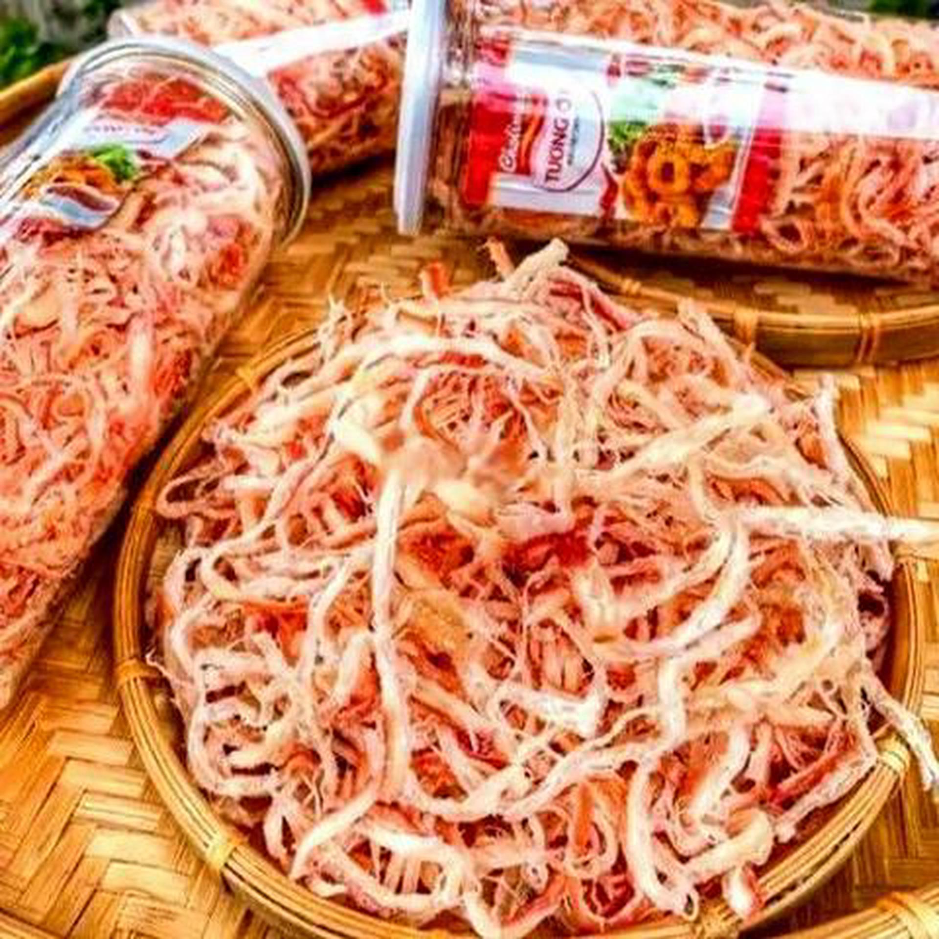 Hình ảnh Hủ 250gram khô mực xé hấp nước dừa siêu ngon 