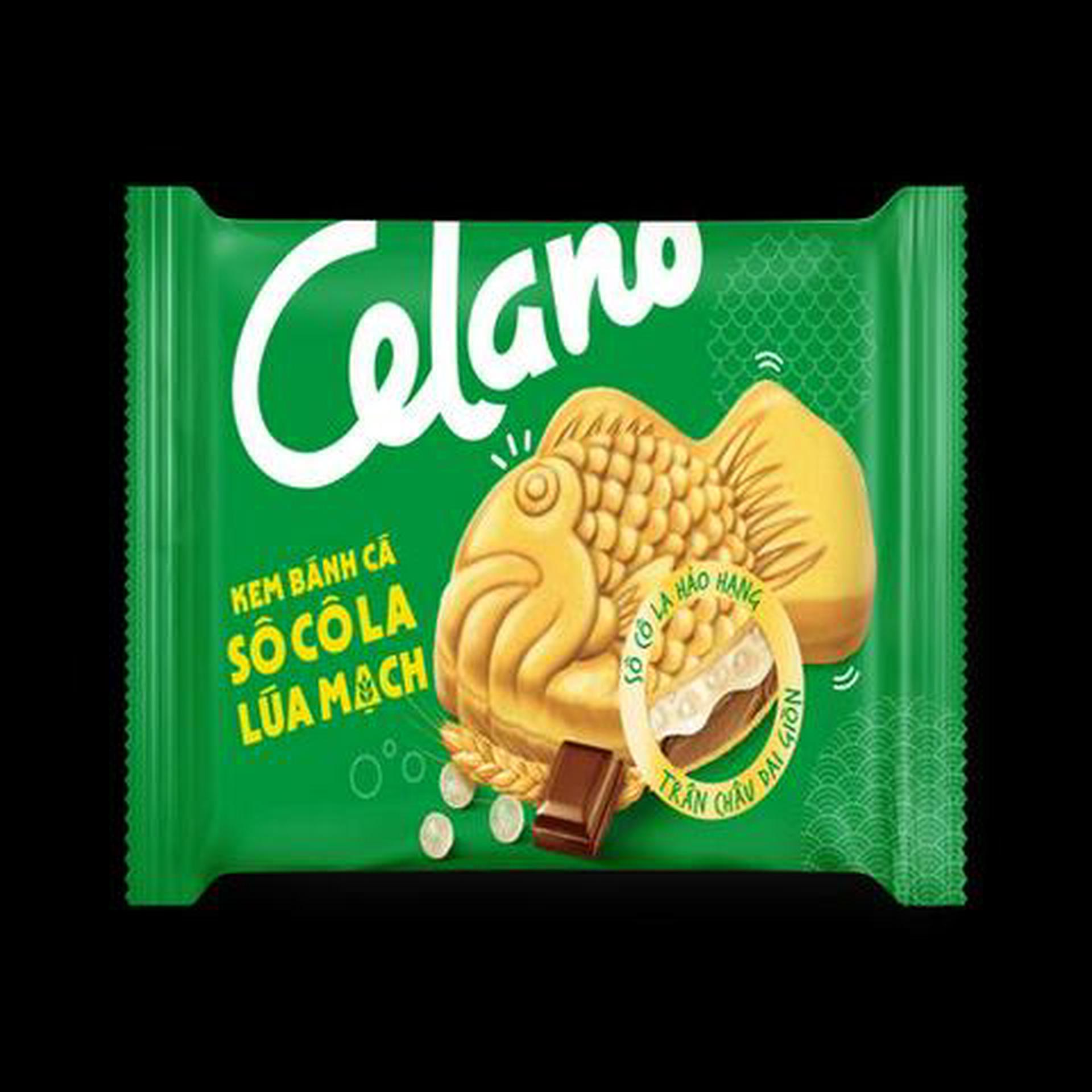 Hình ảnh Kem Celano Bánh Cá Socola Lúa Mạch 100Ml(70G)X18