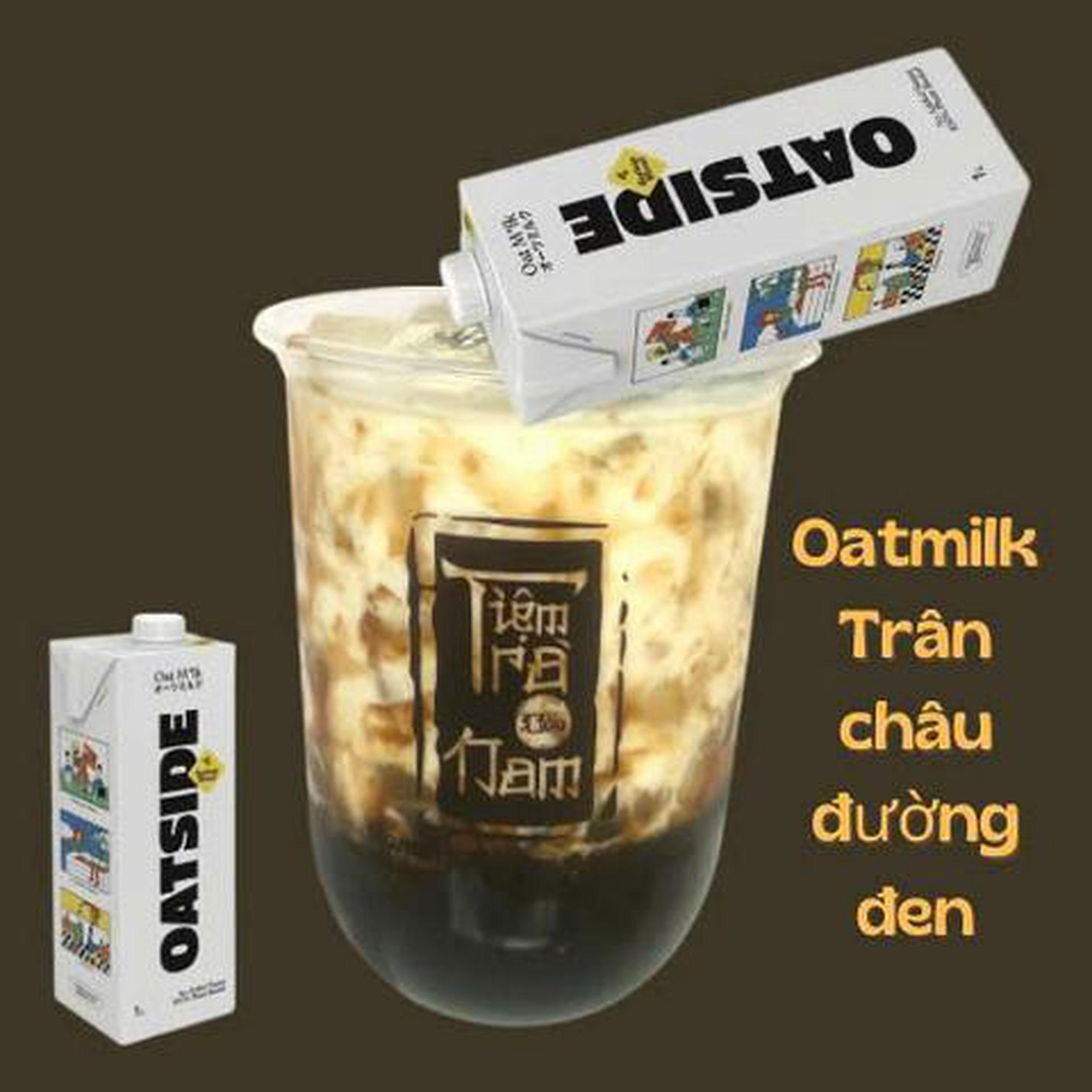 Hình ảnh Oat Milk Trân Châu Đường Đen ( 500ml)