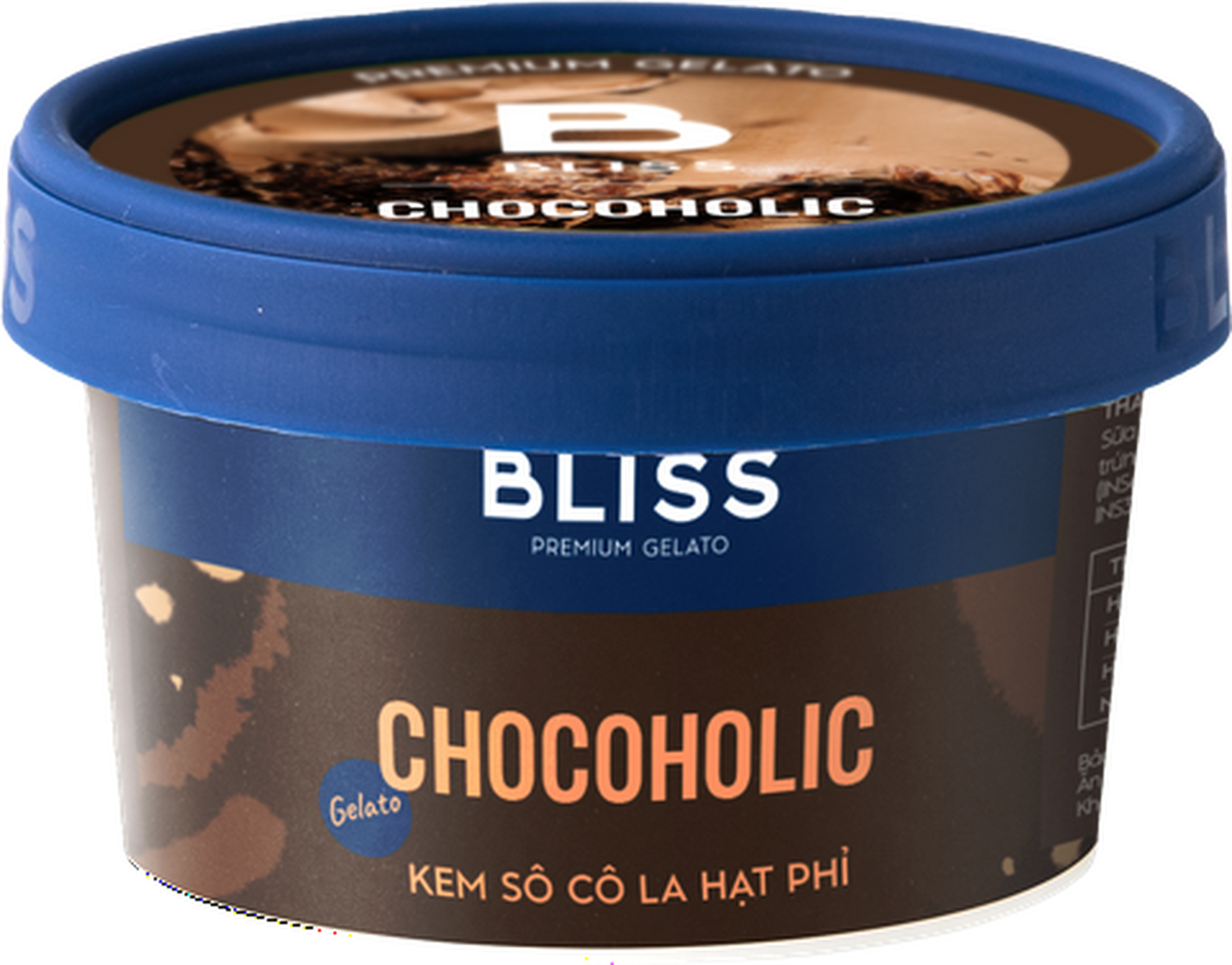 Hình ảnh Kem Socola Bỉ Hạt Phỉ 80ml Bliss Premium Gelato