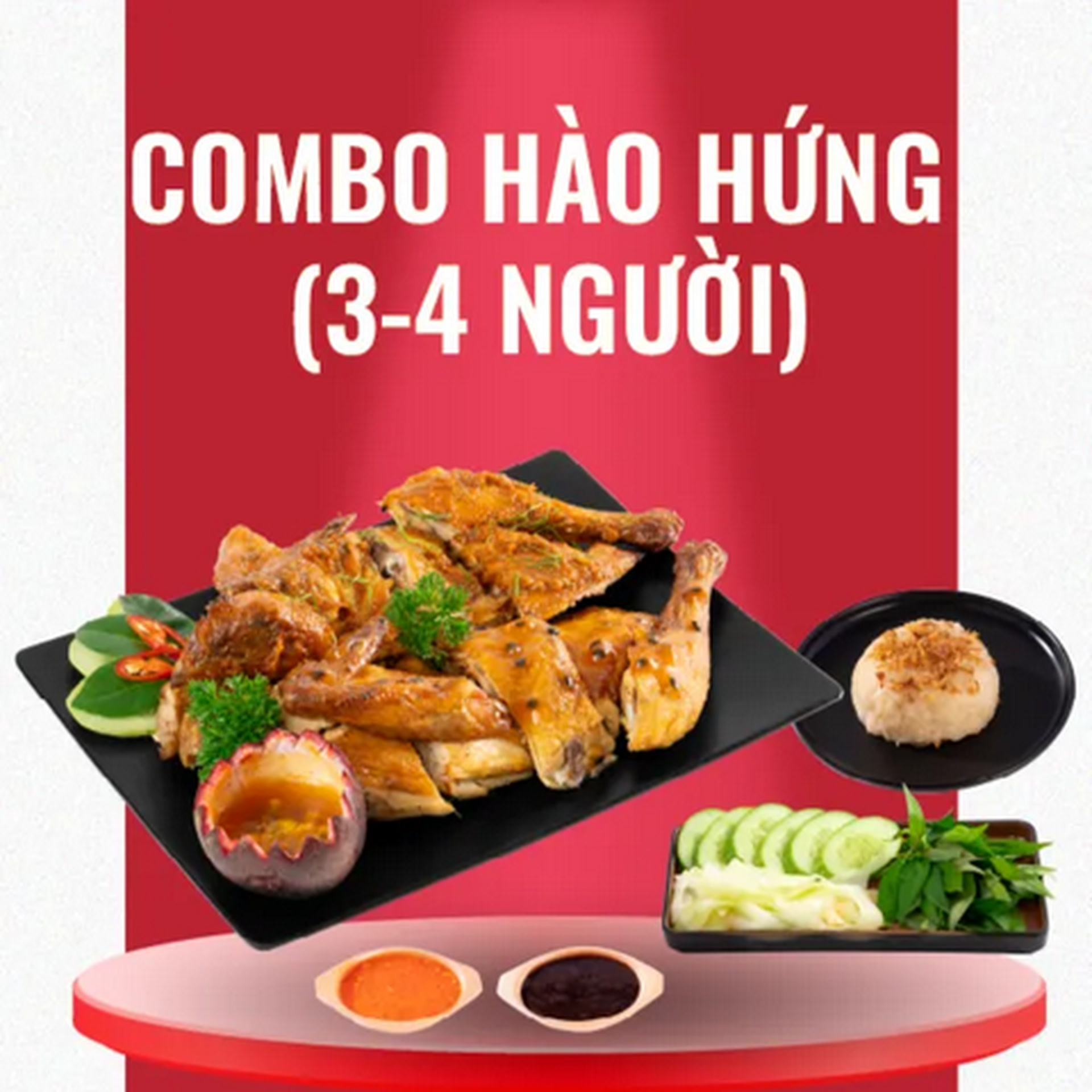 Hình ảnh Gà Nướng Nguyên Con 2 Vị - Ăn Kèm