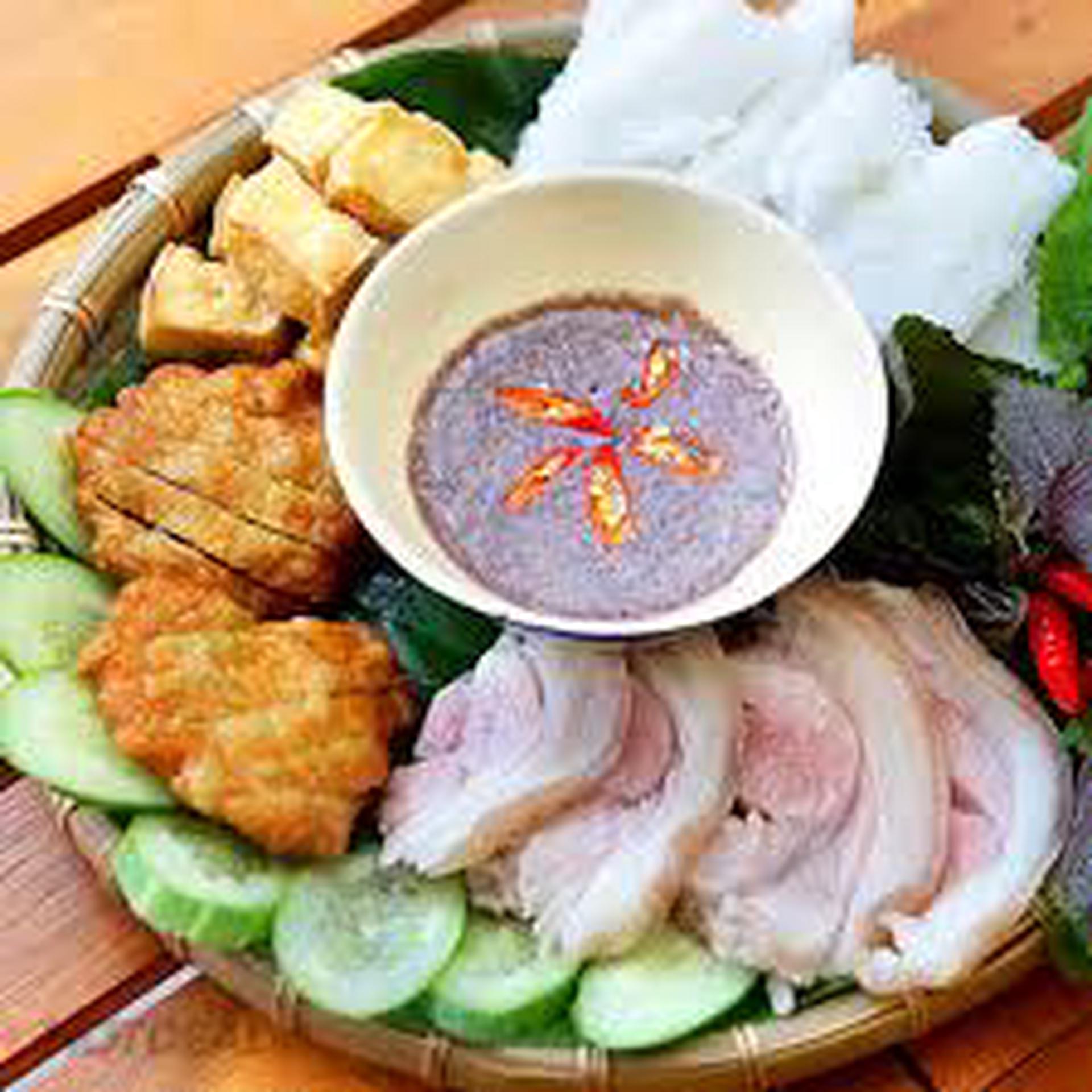 Hình ảnh Bún đậu thịt bắp luộc