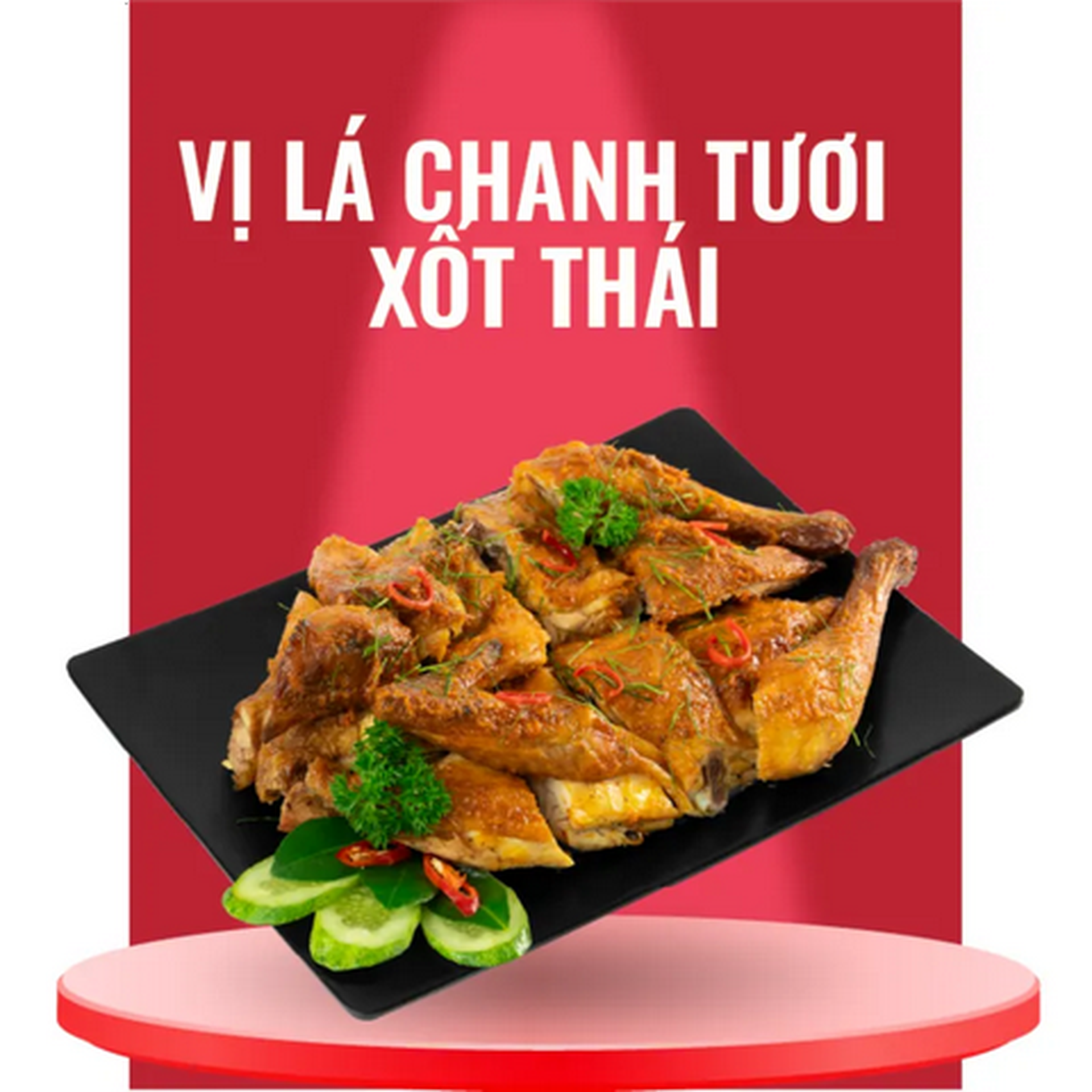 Hình ảnh Gà Nướng Lá Chanh Tươi Xốt Thái - Nguyên con