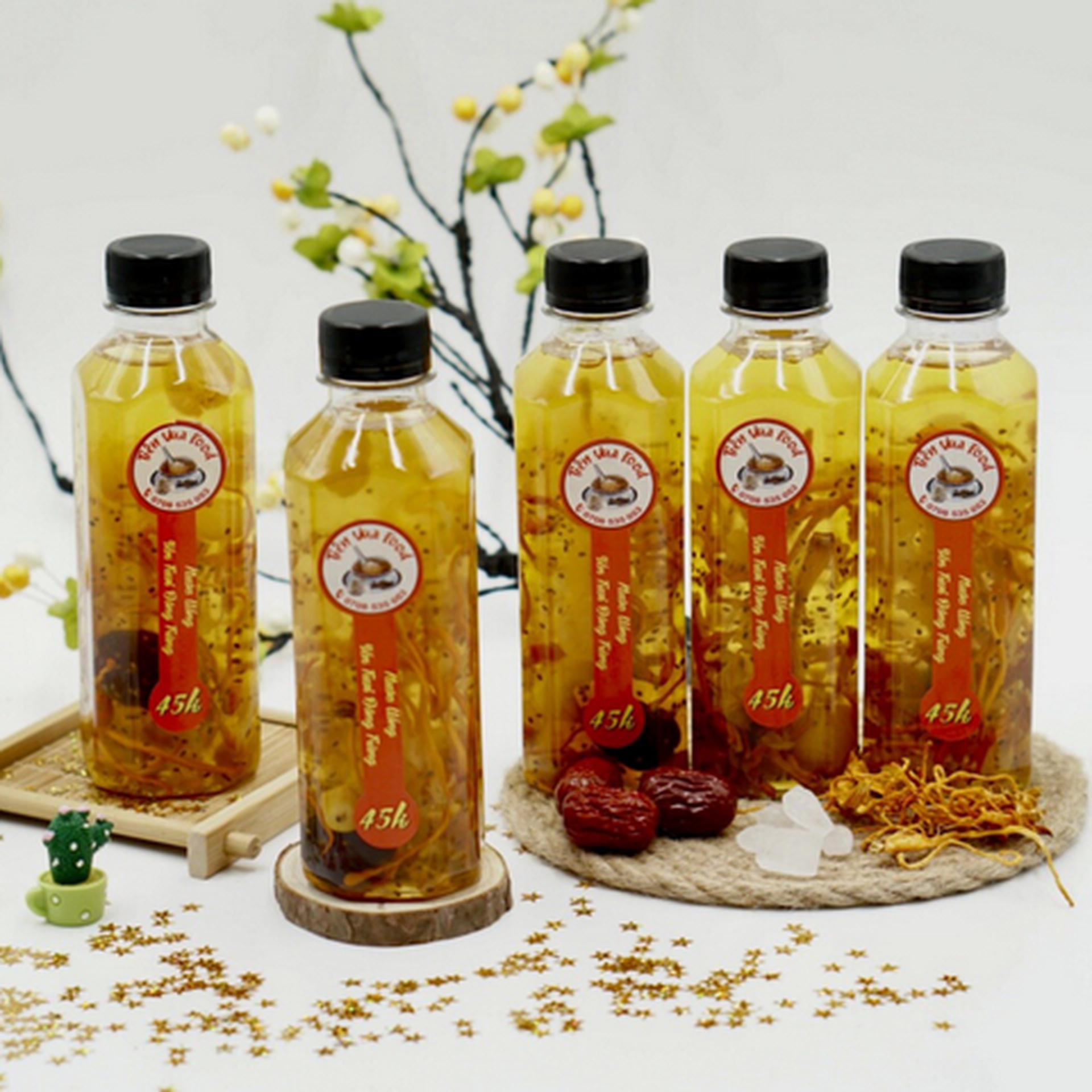 Hình ảnh Combo 5 Chai - Nước Yến Tươi Đông Trùng Tiến Vua Food