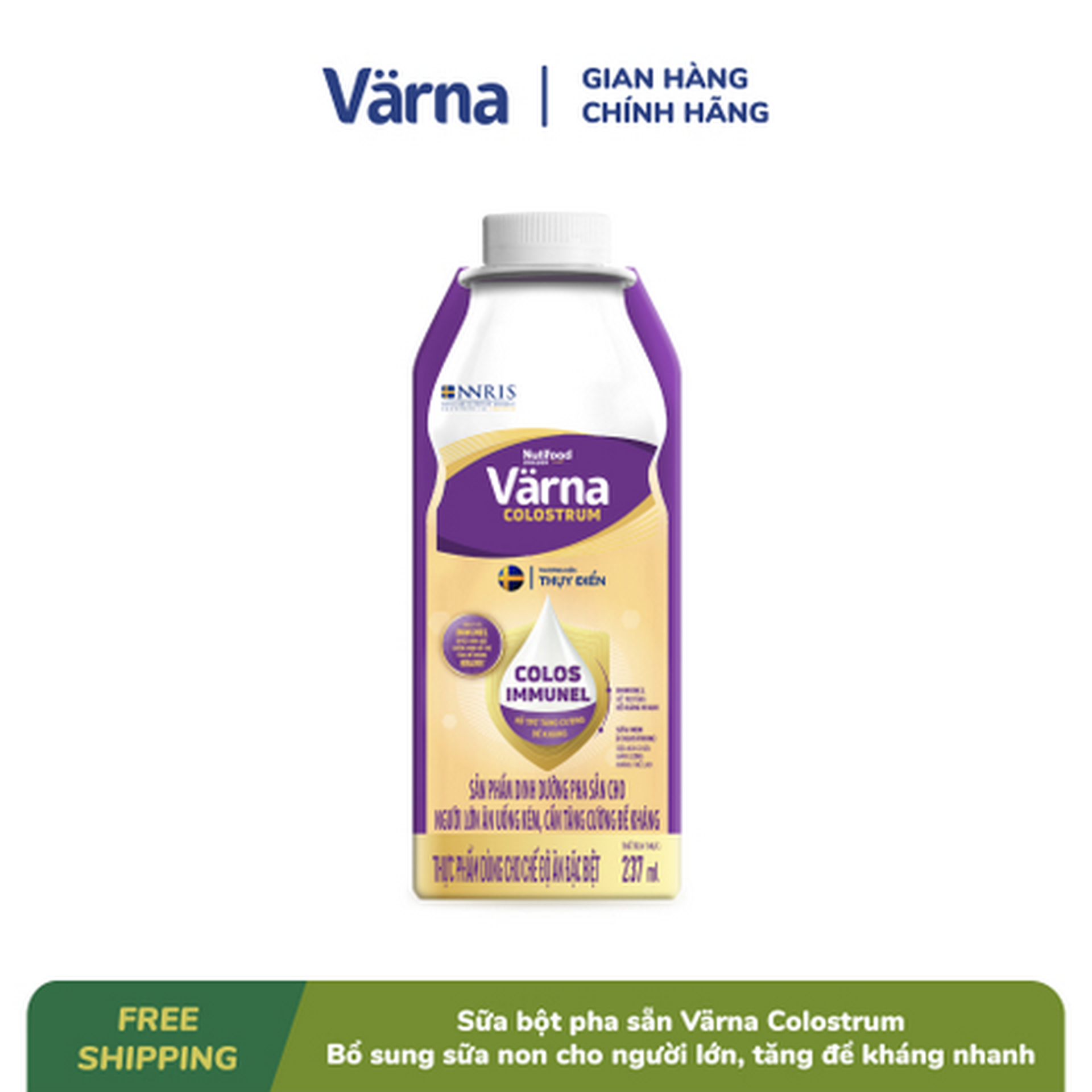 Hình ảnh Sữa bột pha sẵn Varna Colostrum hộp giấy 237ml tăng đề kháng nhanh