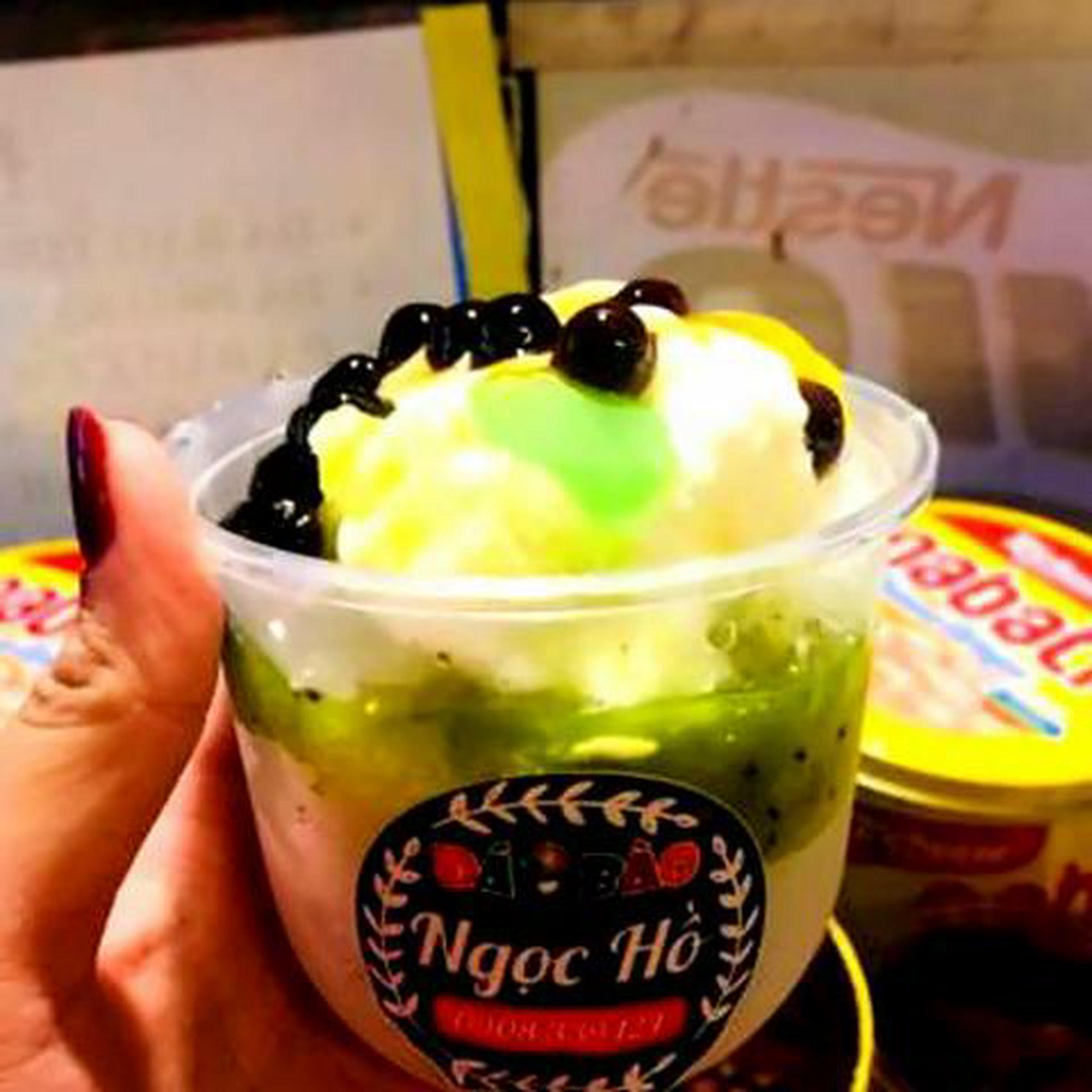 Hình ảnh Đá bào yaourt kiwi kẹo dẻo